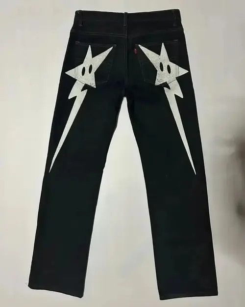 Other Streetwear Y2k Stars Print Baggy Jeans Size US 32 / EU 48 - 3 Thumbnail