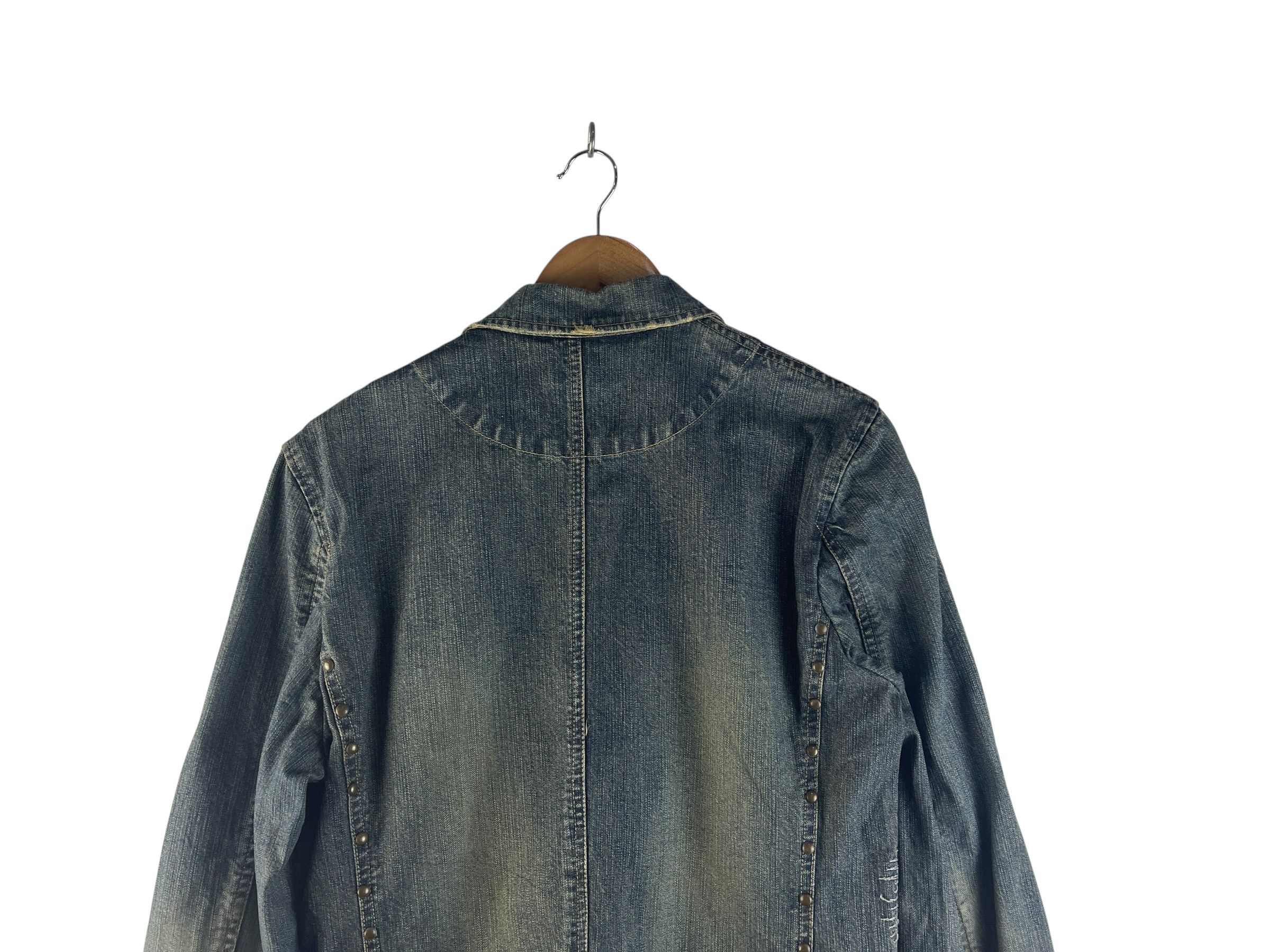 In The Attic Vintage IN THE ATTIC Distressed Denim Jacket Y2K Patchwork Size US S / EU 44-46 / 1 - 10 Thumbnail