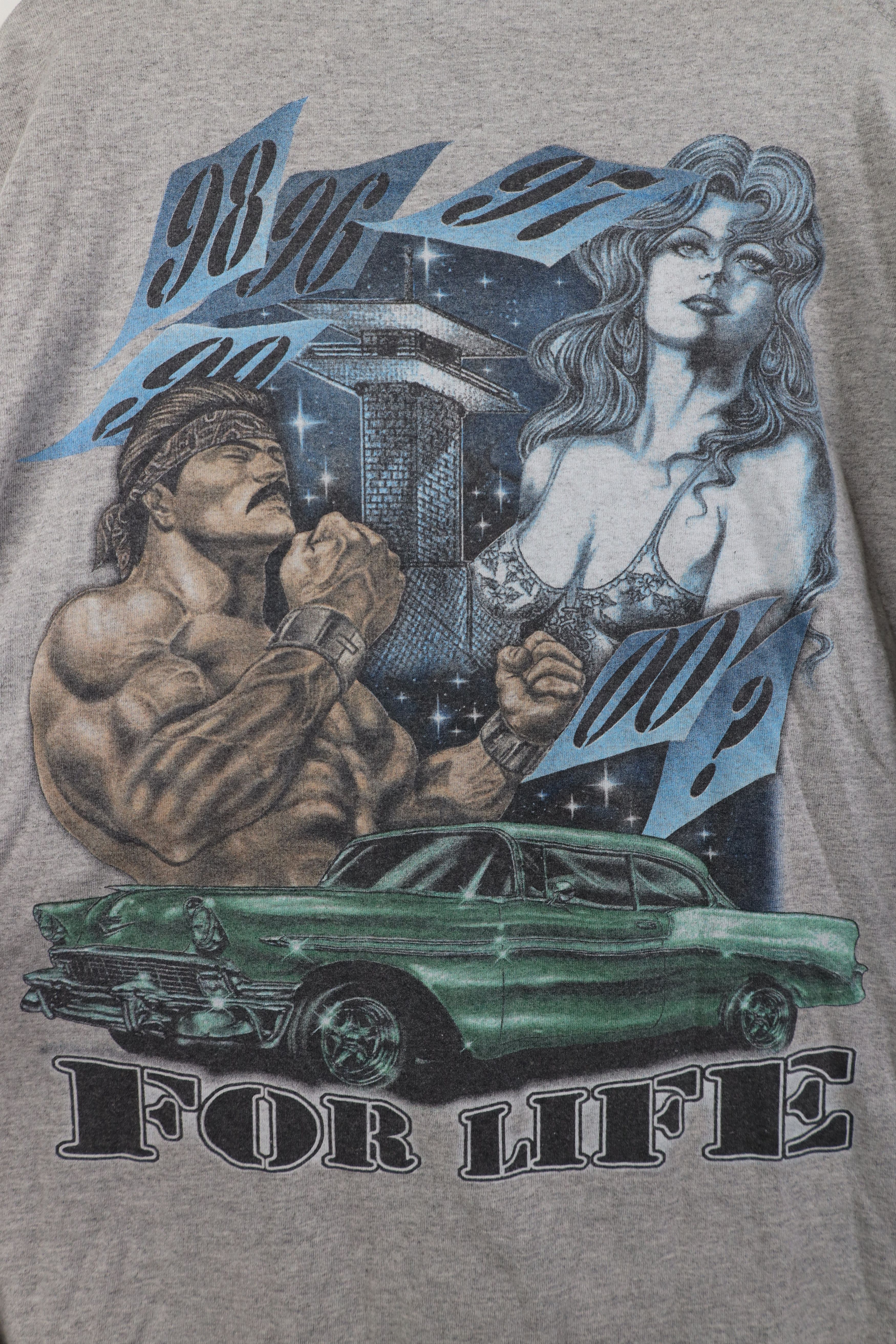 Vintage Vintage 90s Y2K Streetwear Impala Hot Rod Prison T-Shirt Size US XXL / EU 58 / 5 - 12 Thumbnail
