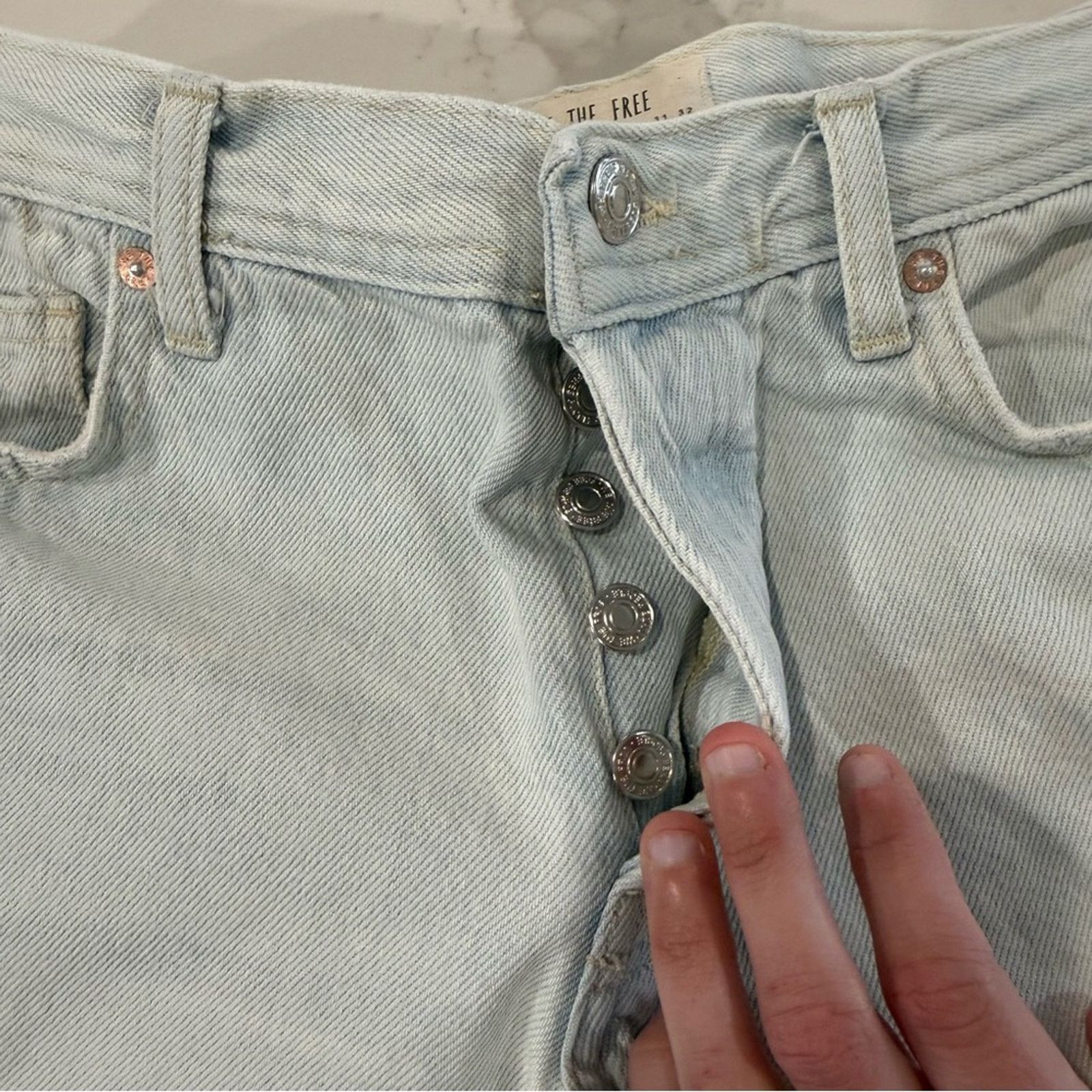 Free People Free People We The Free Maggie Distress Crop Jeans Womens 24 Size 24" / US 00 / IT 34 - 7 Thumbnail