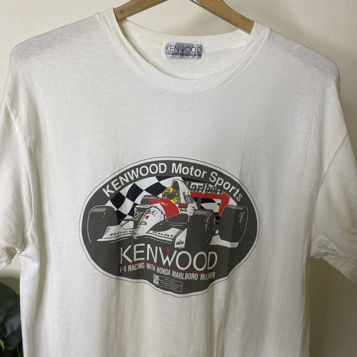 Formula 1 × Vintage 90s Kenwood F-1 Racing With Honda Marlboro Mclaren Tee Size US M / EU 48-50 / 2 - 2 Thumbnail