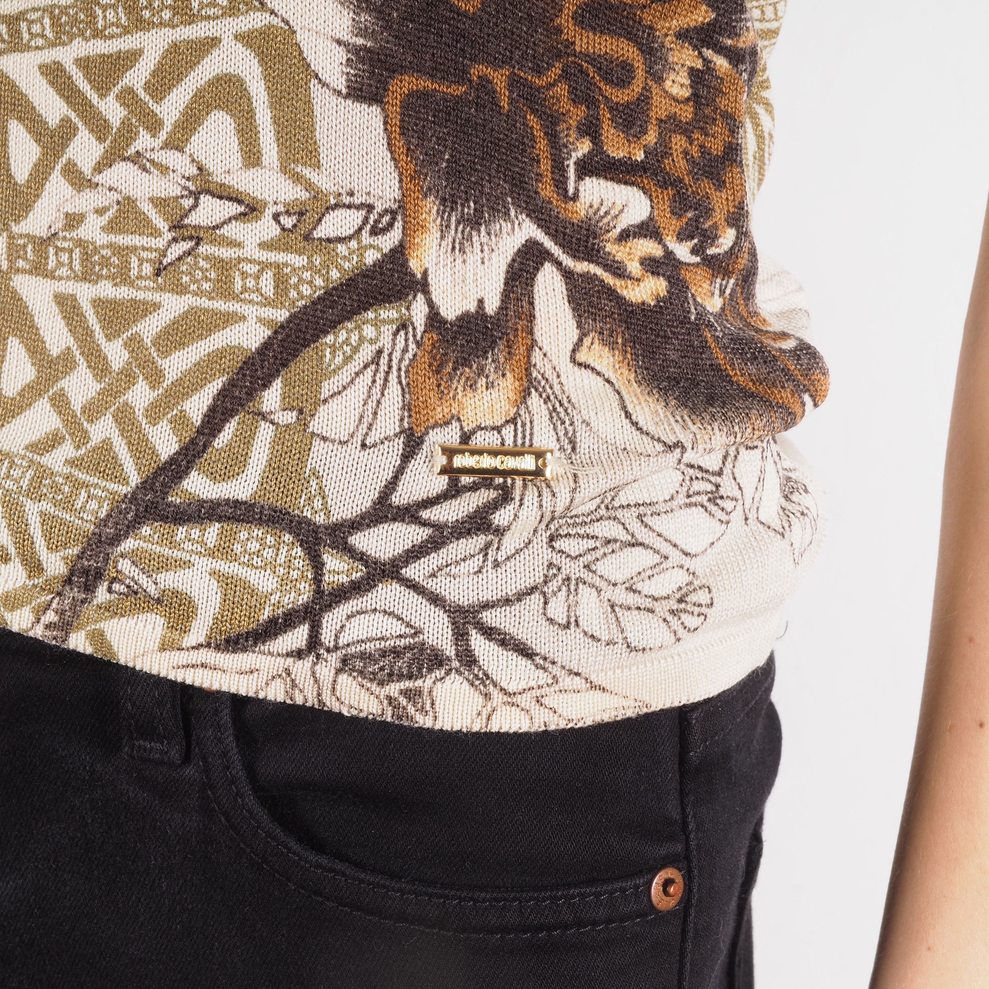 Roberto Cavalli Roberto Cavalli Vintage Wool Cashmere Knit Floral Tank Top Size S / US 4 / IT 40 - 3 Thumbnail