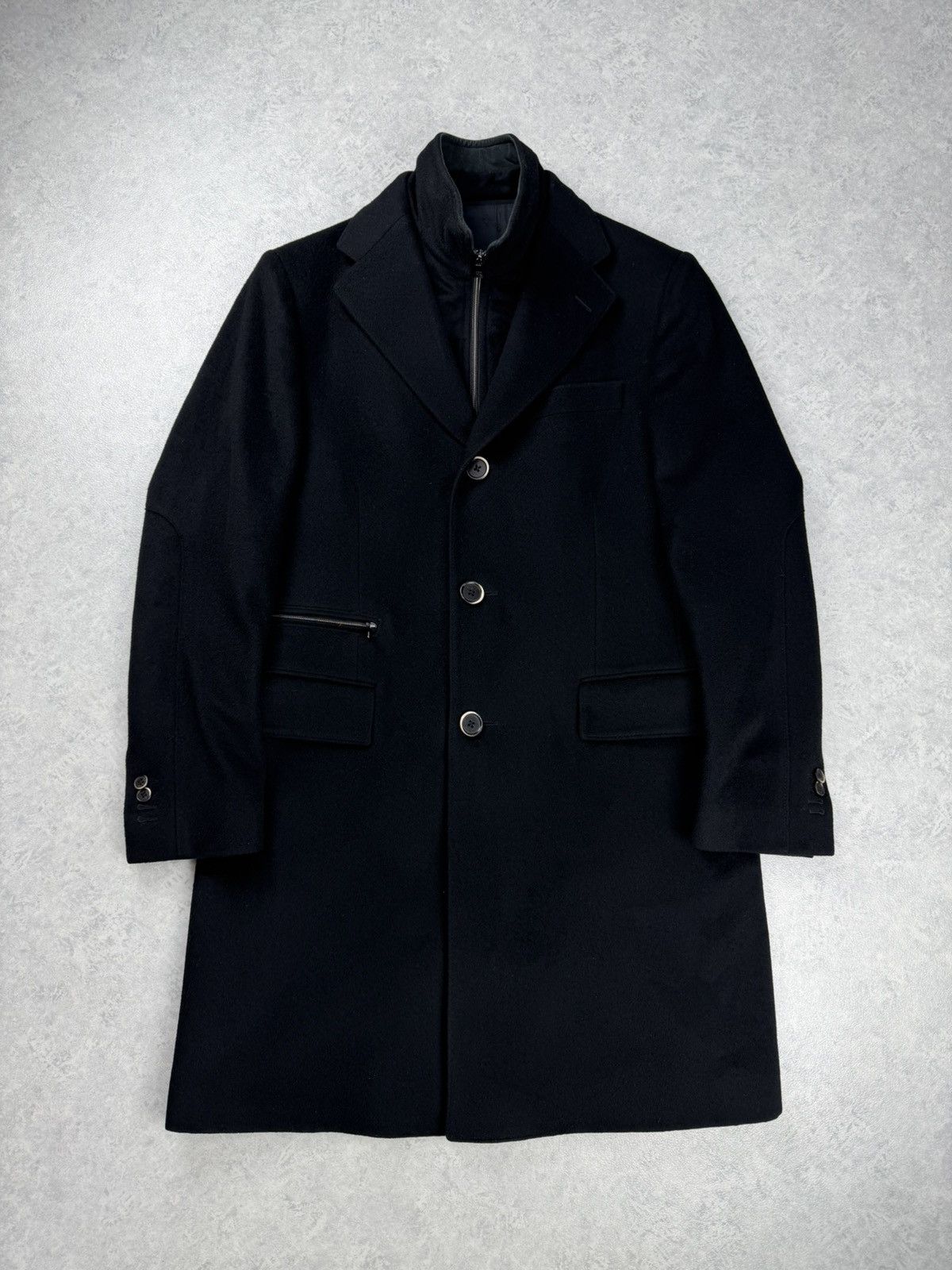 Corneliani Corneliani ID Men’s Wool Coat Jacket Black Size 48R Size US M / EU 48-50 / 2 - 1 Thumbnail
