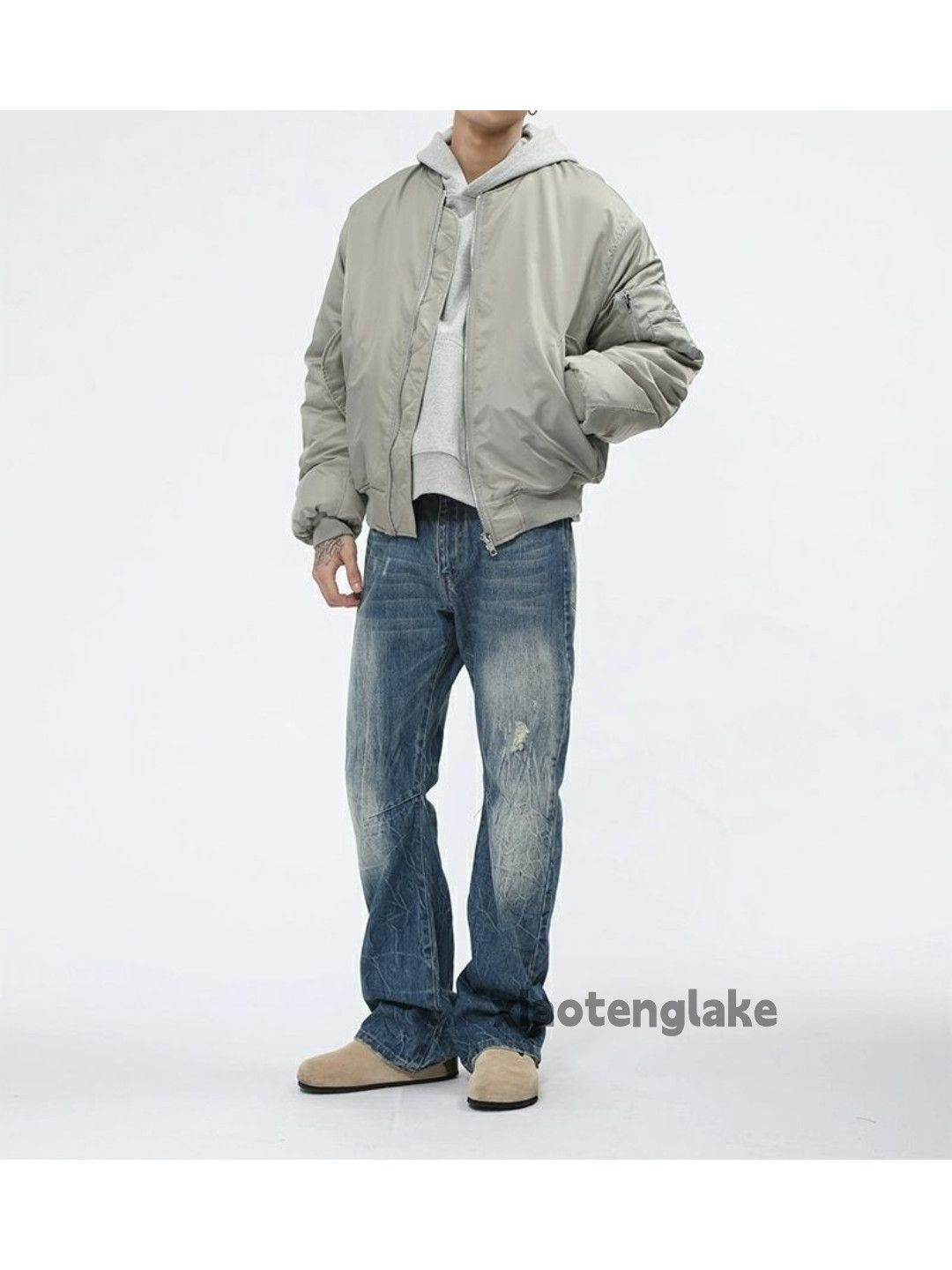 Jean × Vintage washed faded cleanfit yuppie y2k damaged jeans Size US 30 / EU 46 - 4 Thumbnail