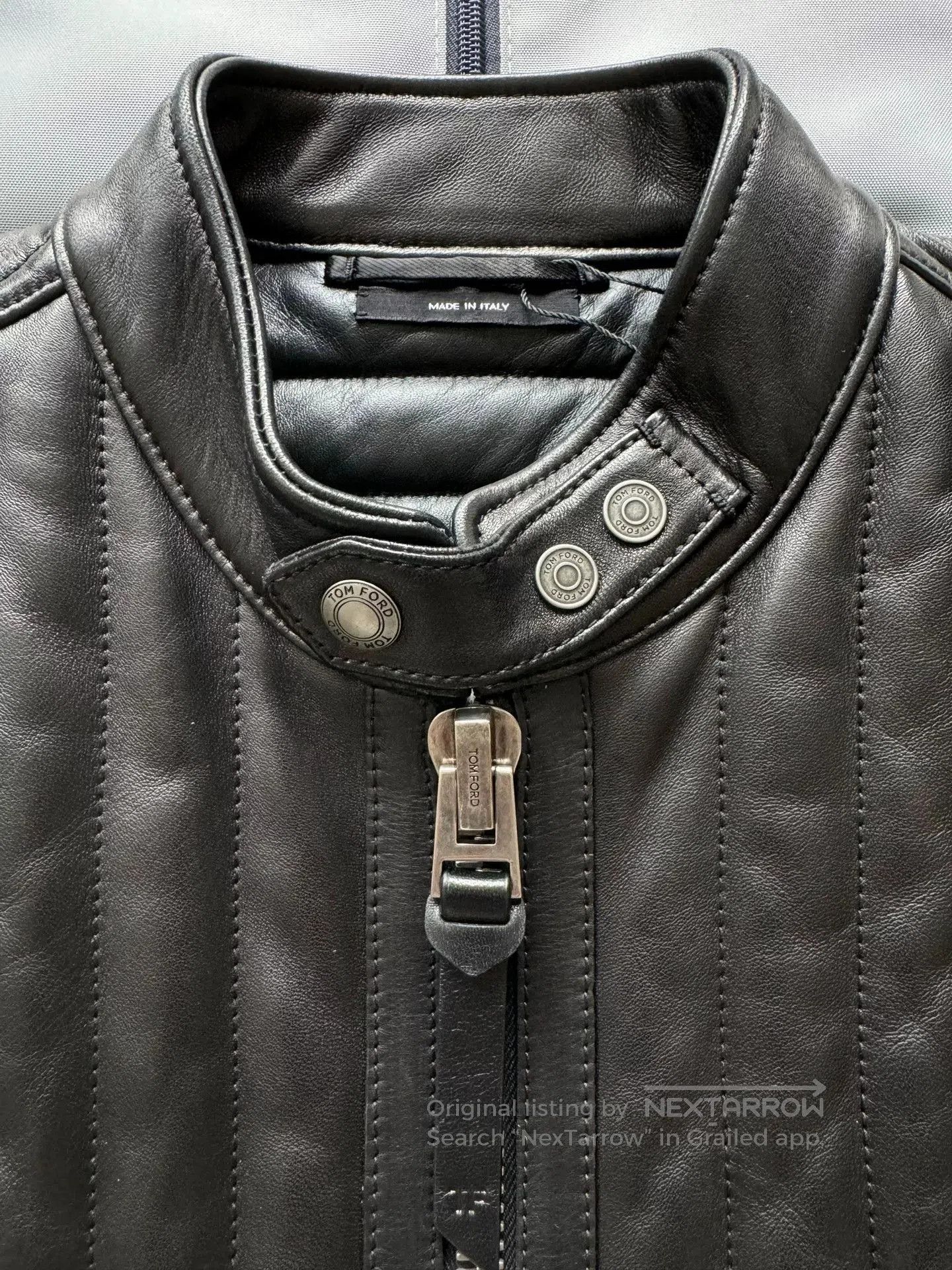 Tom Ford Tom Ford Black Leather Motorcycle Jacket. Size US S / EU 44-46 / 1 - 2 Thumbnail
