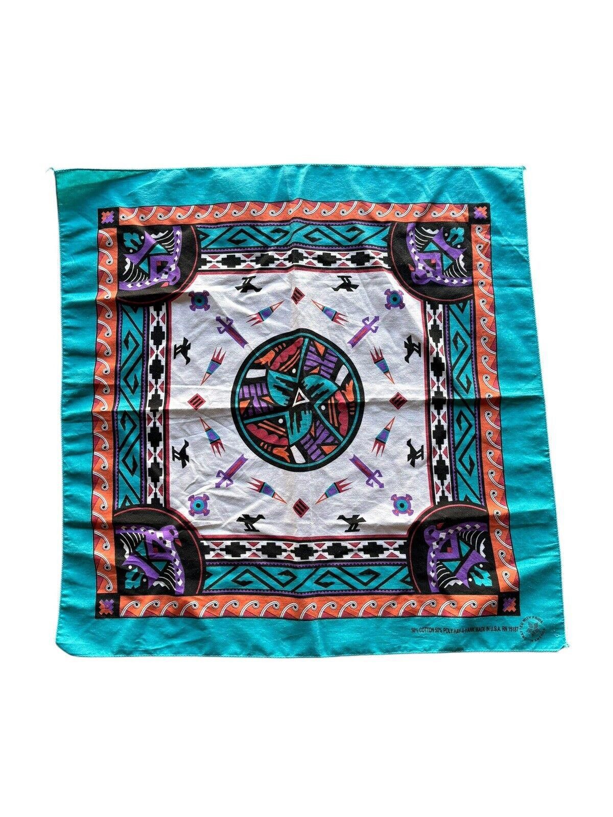 Vintage Vintage 90s Hav-A-Hank Southwest Bandana Made In USA Size ONE SIZE - 2 Thumbnail