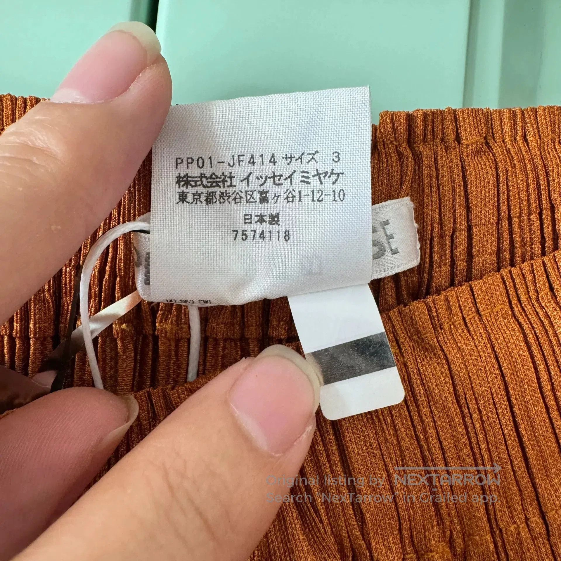 Issey Miyake PLEATS PLEASE Orange Pleated Pants. Size 29" - 5 Thumbnail