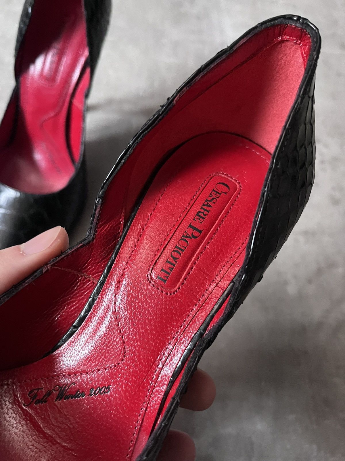Paciotti Cesare Paciotti F/W 05 leather heels black and red Size US 6.5 / IT 36.5 - 4 Thumbnail