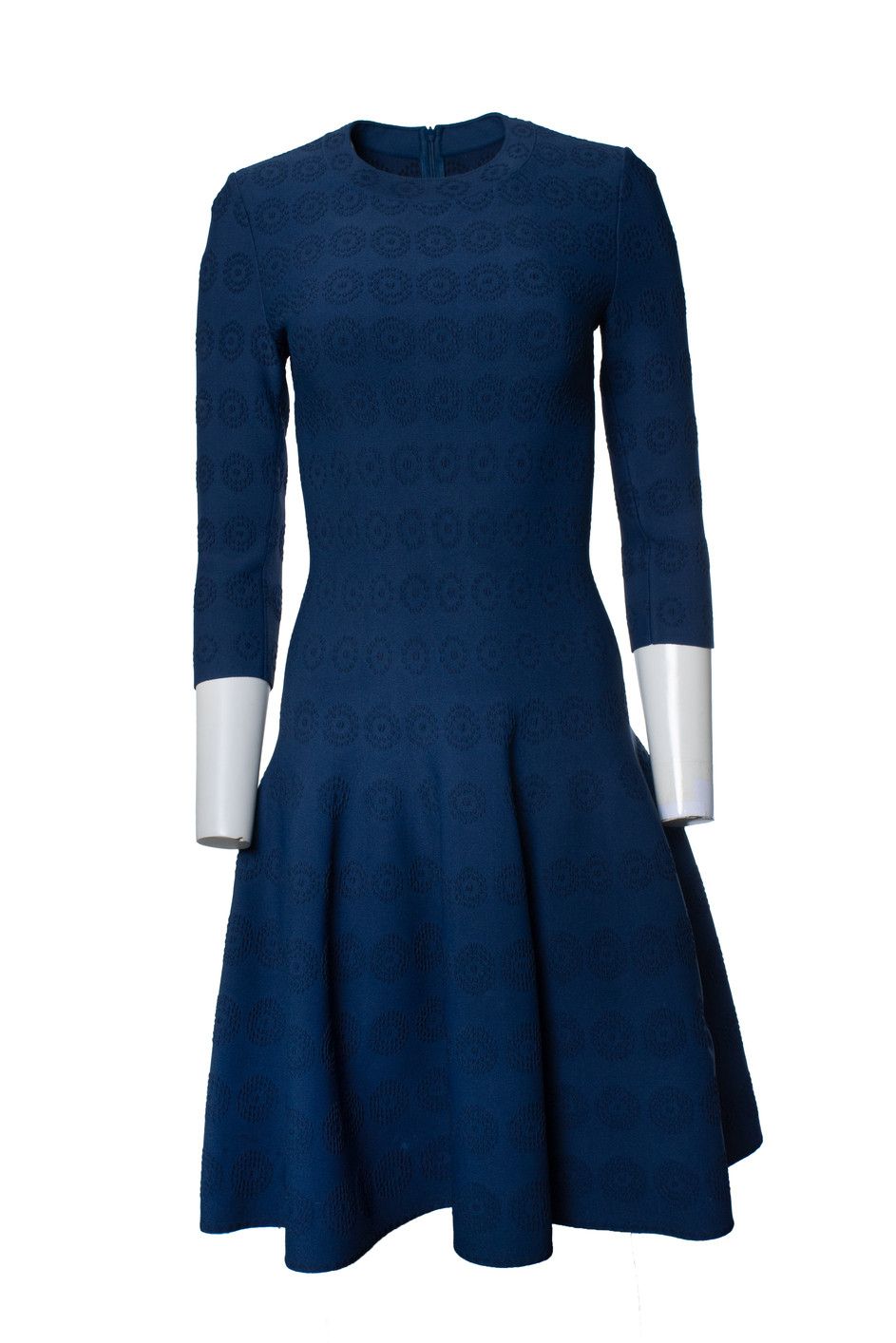 Alaia Alaia, blue flared dress with pattern Size S / US 4 / IT 40 - 1 Thumbnail
