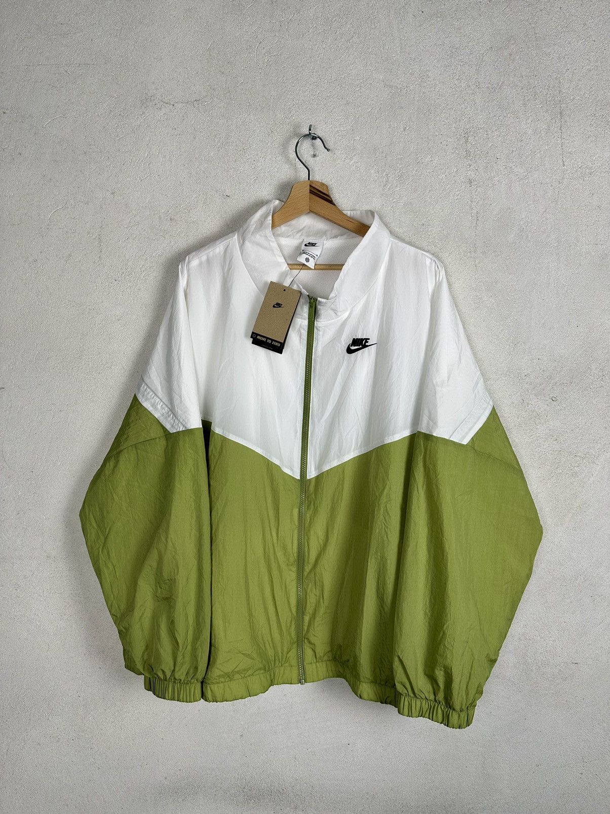Nike × Vintage DSWT Nike Nylon Track Jacket Swoosh Oversize Size US XXL / EU 58 / 5 - 1 Thumbnail