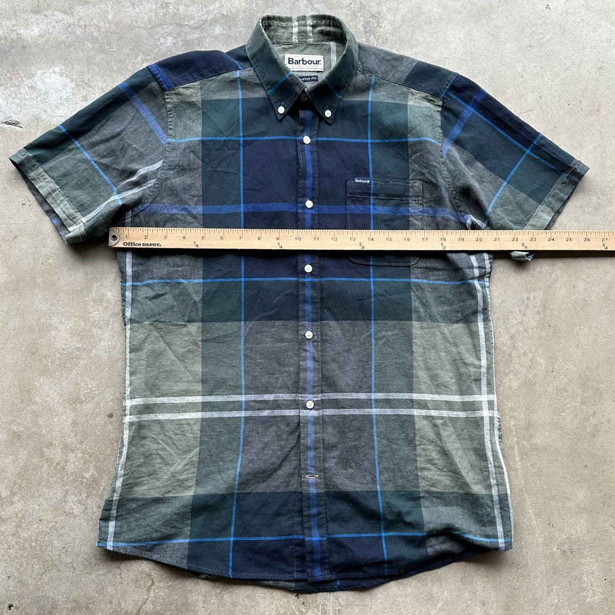 Barbour Barbour Shirt Men Size Medium Plaid Linen Blend Short Sleeve Size US M / EU 48-50 / 2 - 7 Thumbnail