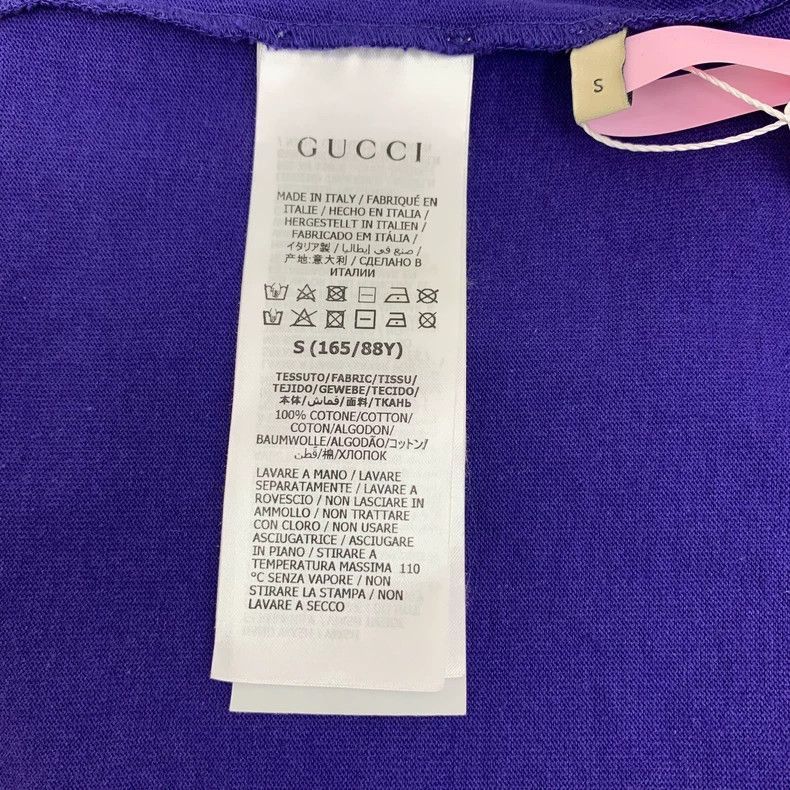 Gucci Gucci Blue Logo Print Cotton TShirt-2506 Size S / US 4 / IT 40 - 6 Thumbnail