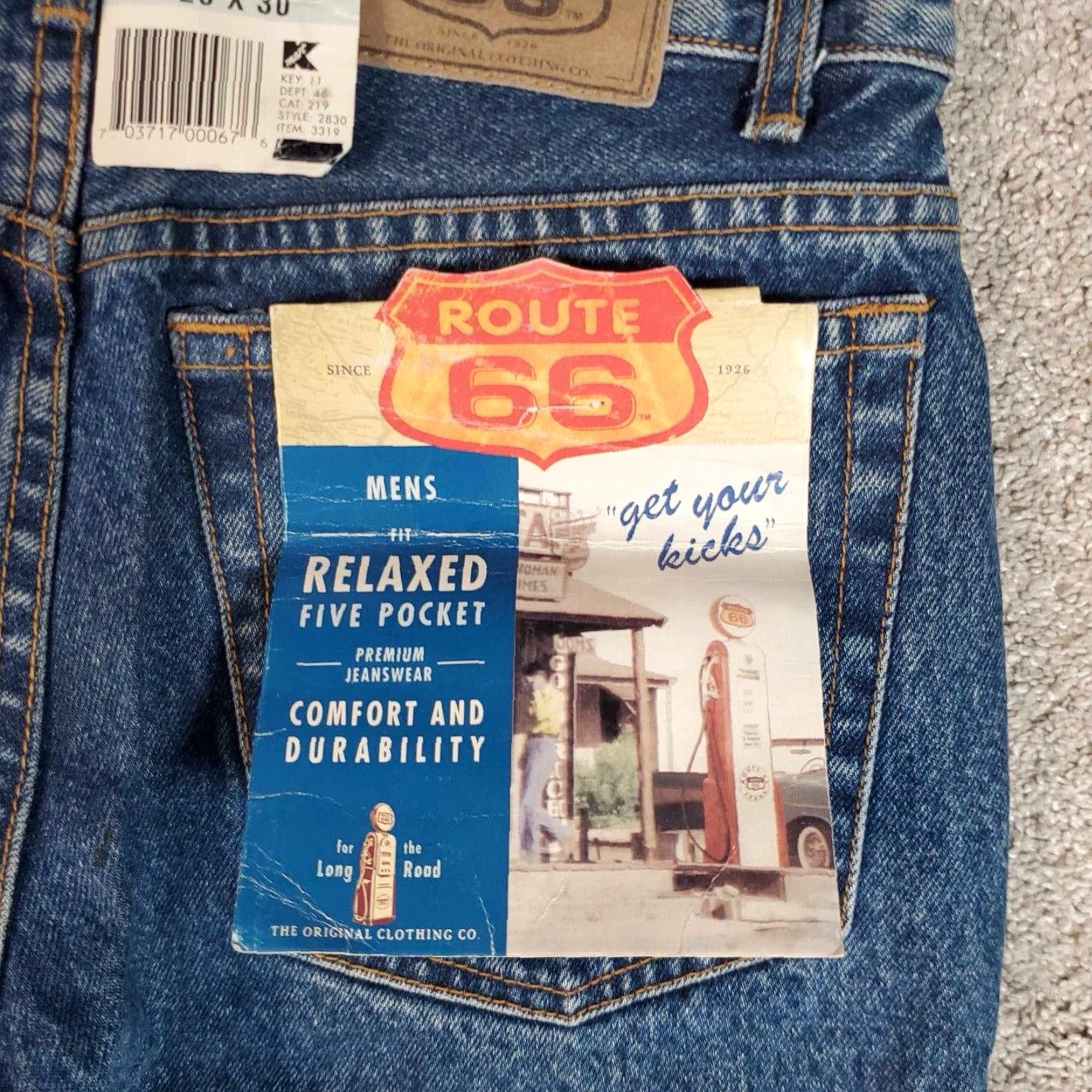 Route 66 VINTAGE VTG 90s Y2K Route 66 Jeans K MART TAG 100% Cotton 28 X 29 Rare Dead Stock Size US 28 / EU 44 - 2 Thumbnail