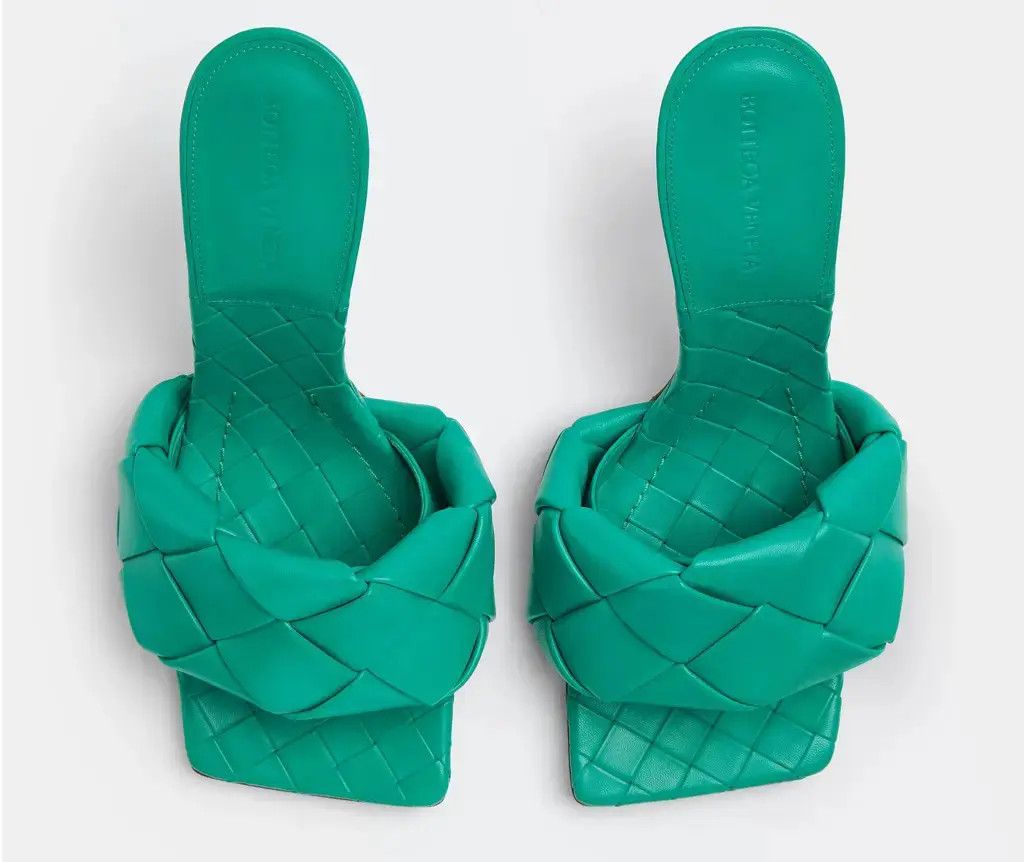 Bottega Veneta o1n1vont1224 Lido Mules in Green Size US 12 / IT 42 - 4 Thumbnail