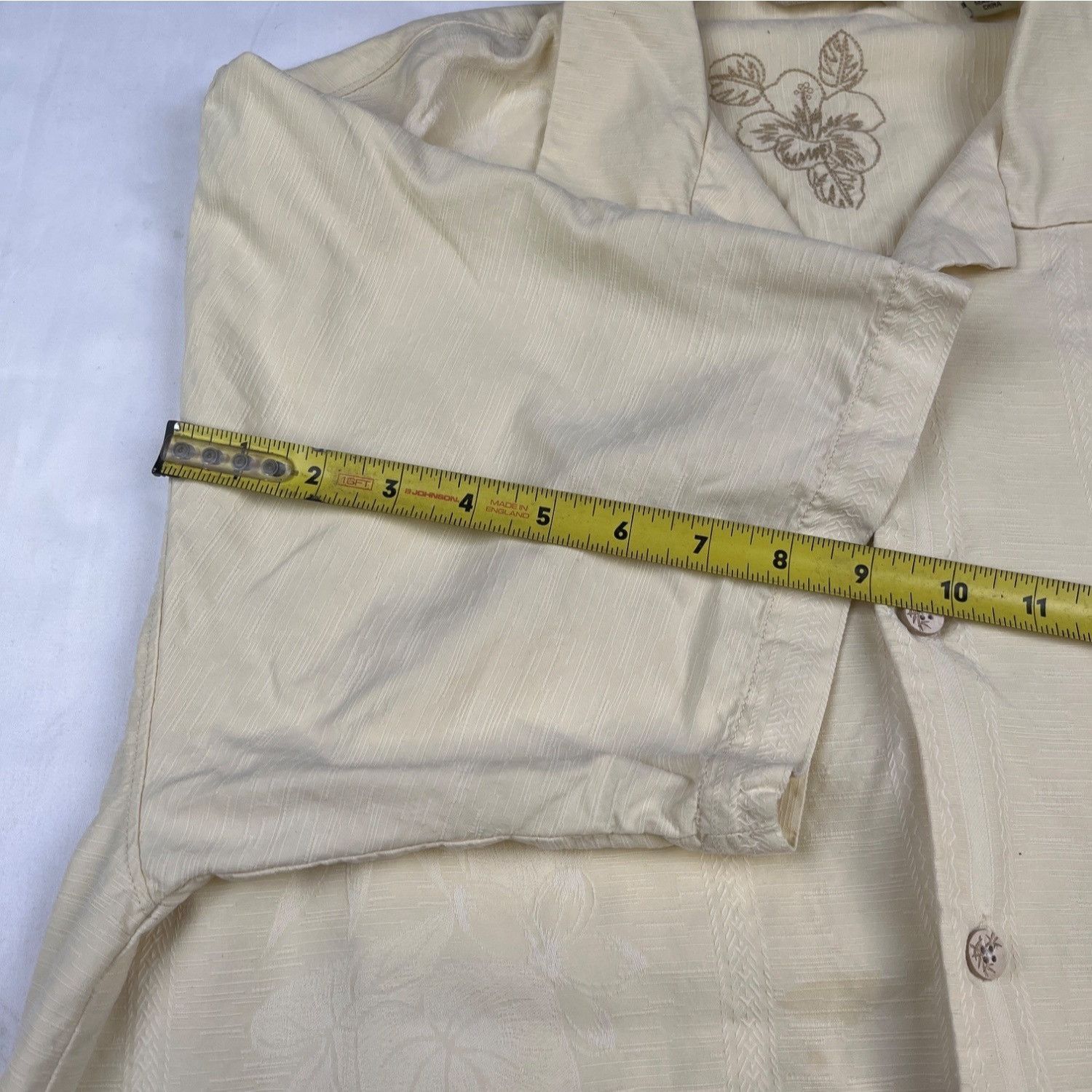 Tommy Bahama Tommy Bahama Men's Yellow Silk Hawaiian Shirt/Button Up Sz L Size US L / EU 52-54 / 3 - 8 Thumbnail