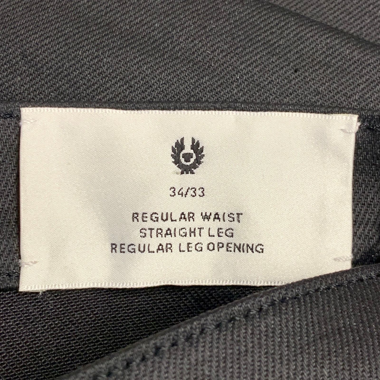 Belstaff BELSTAFF Black Twill Cotton Straight Zip Fly Biker Jeans Size US 34 / EU 50 - 6 Thumbnail