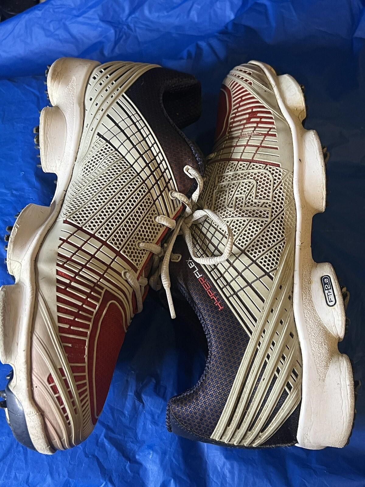 Footjoy FootJoy Hyperflex 2.0 Golf Shoes Men Size 11.5 Red Blue Whit Size US 11.5 / EU 44-45 - 8 Thumbnail