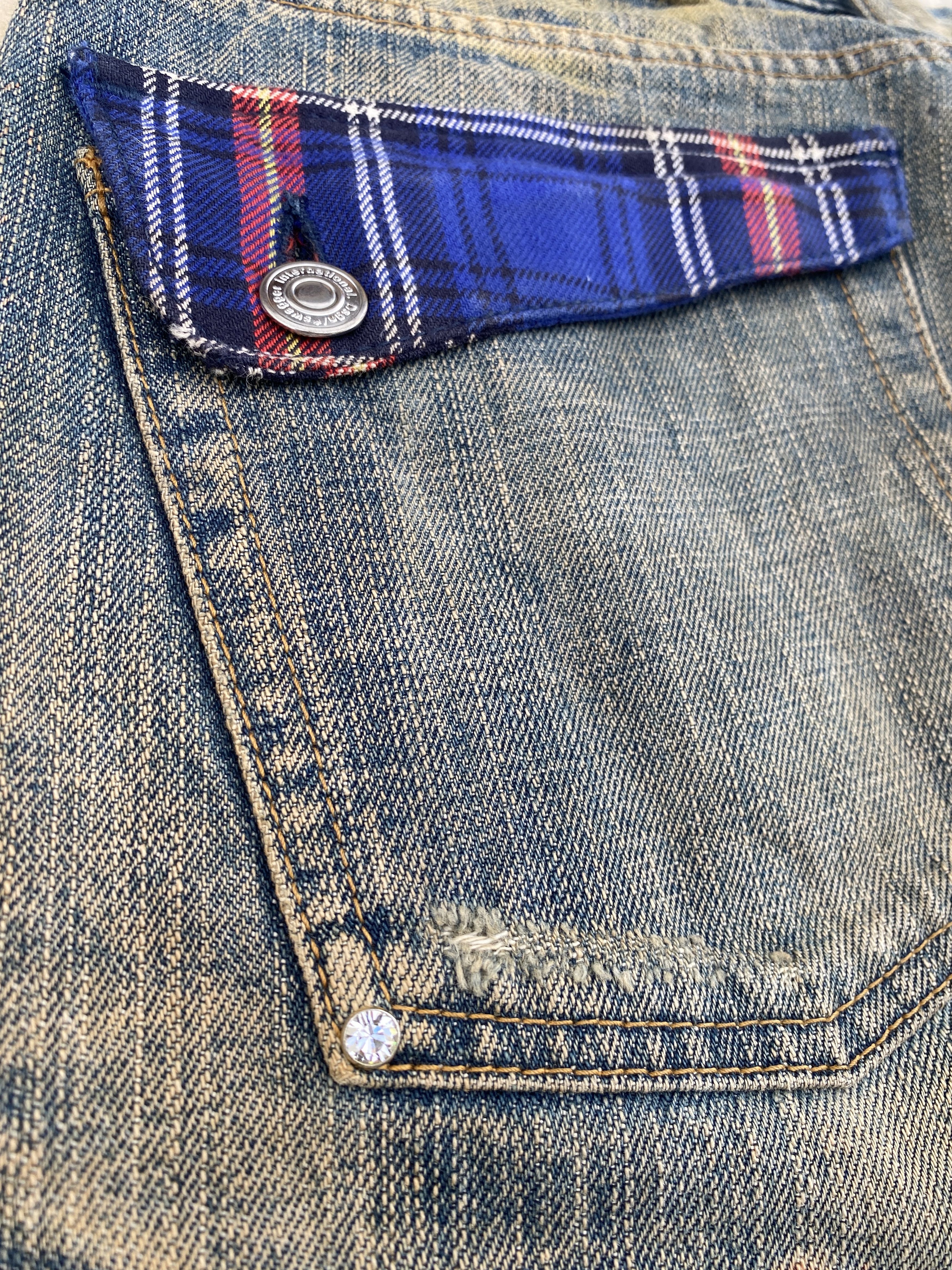 Japanese Brand Swagger Dirty Colourful Wash Selvedge Distressed Jeans Size US 28 / EU 44 - 10 Thumbnail