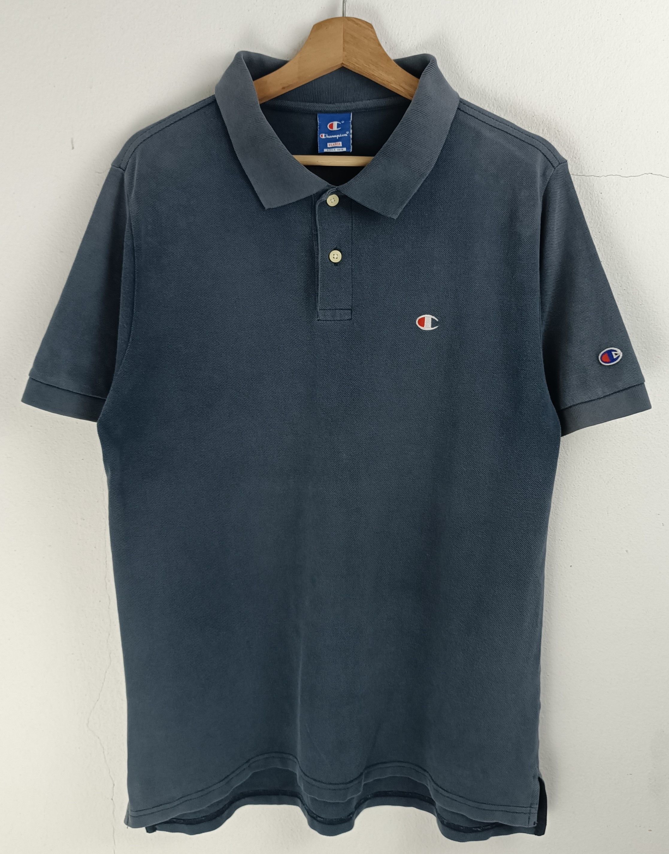 Champion VINTAGE Y2K FADED CHAMPION POLO BUTTON SHIRTS Size US L / EU 52-54 / 3 - 3 Thumbnail