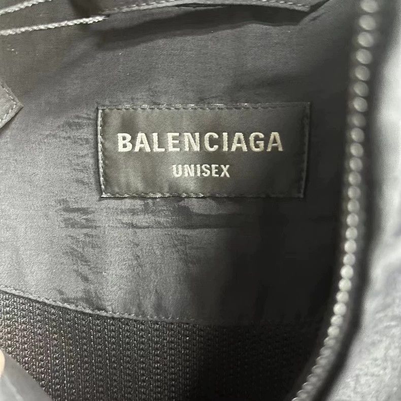 Balenciaga Balenciaga Black solid logo print zip collar sport long sle Size US XS / EU 42 / 0 - 3 Thumbnail
