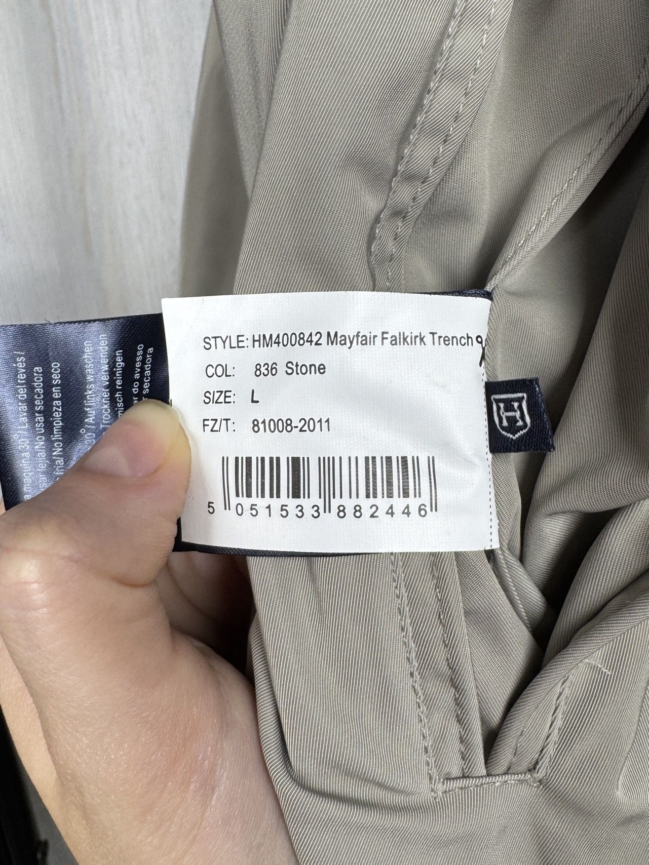Hackett Hackett Mayfair Falkirk Double-Breasted belted trench coat Size US L / EU 52-54 / 3 - 14 Thumbnail