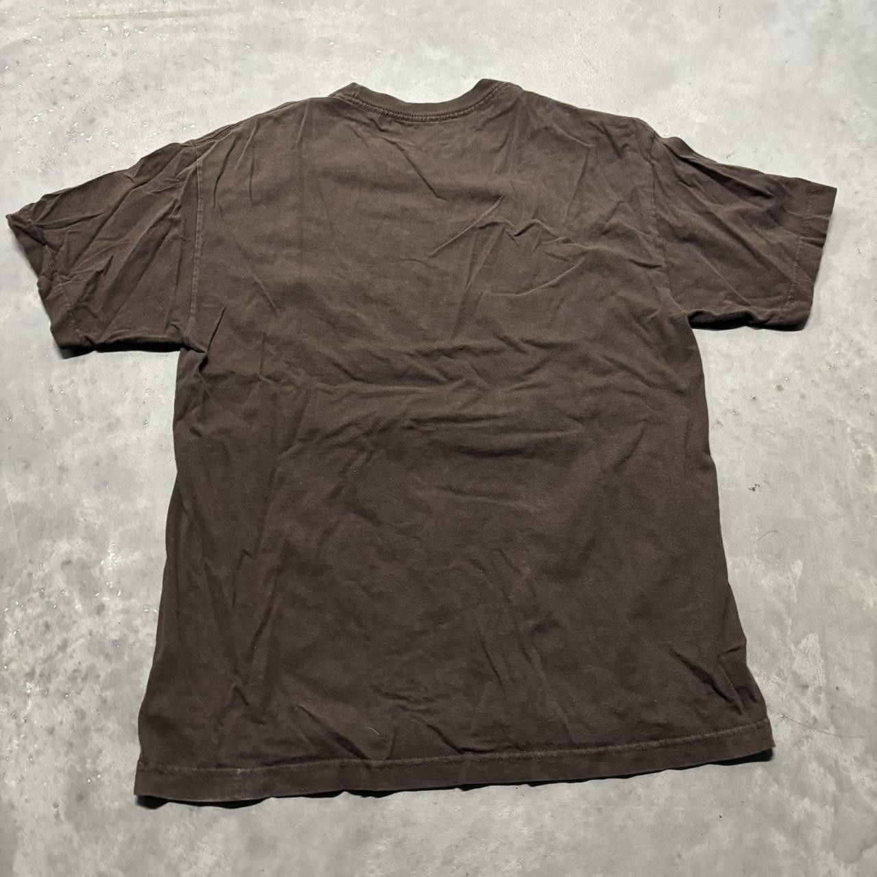 Japanese Brand × Vintage Crazy Vintage Y2K/2000s Brown Funny Humor Graphic Tee! Size US L / EU 52-54 / 3 - 4 Thumbnail