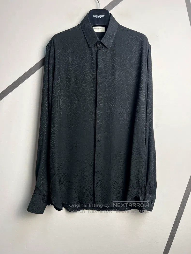 Saint Laurent Paris Saint Laurent Paris size 39 Black Polka Dot All-over Sequi Size US S / EU 44-46 / 1 - 1 Thumbnail