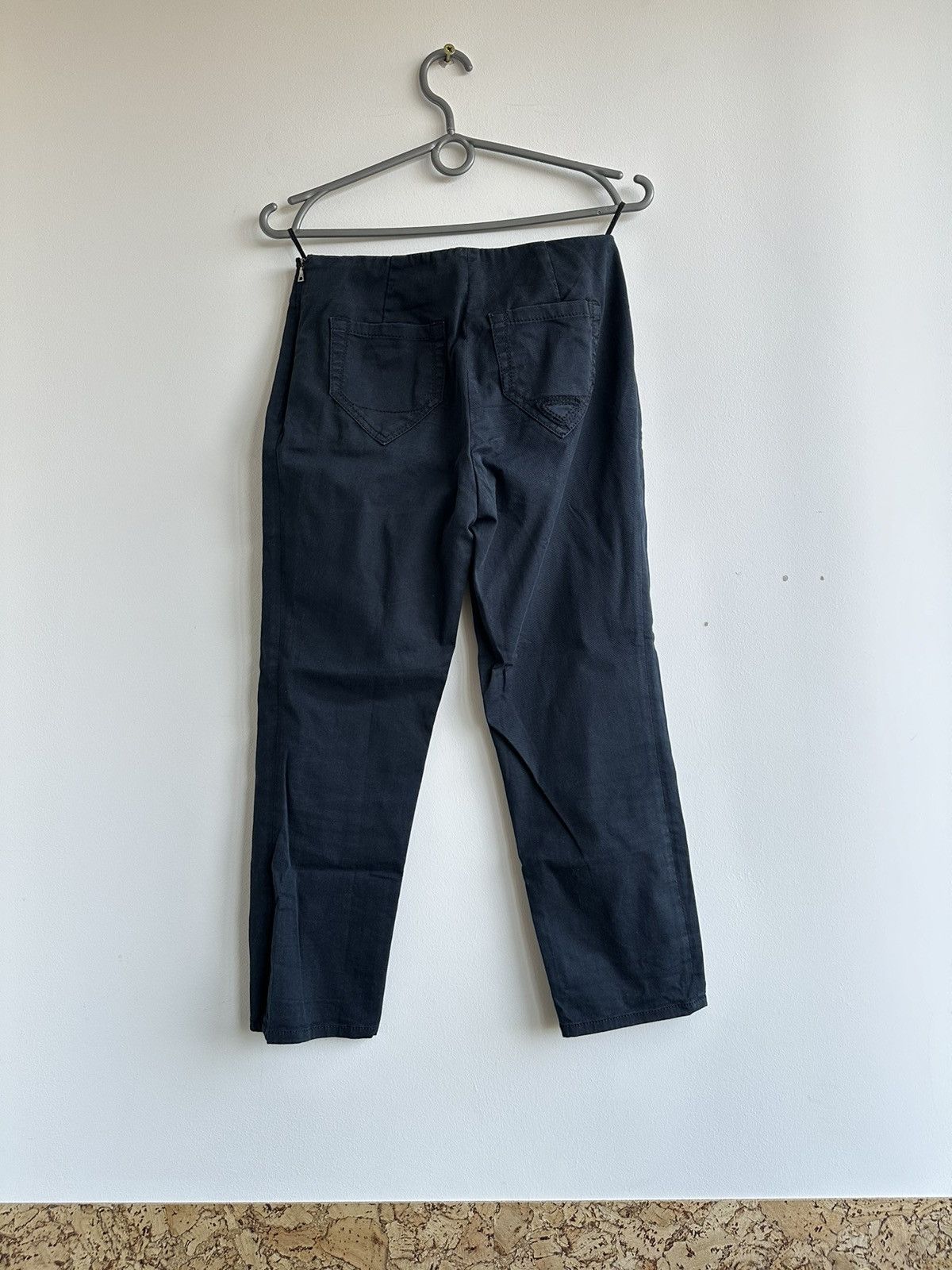 Prada 2006 Prada Cropped Pants Navy Blue Zip Ankle Women's Size 38 Size 26" / US 2 / IT 38 - 2 Thumbnail