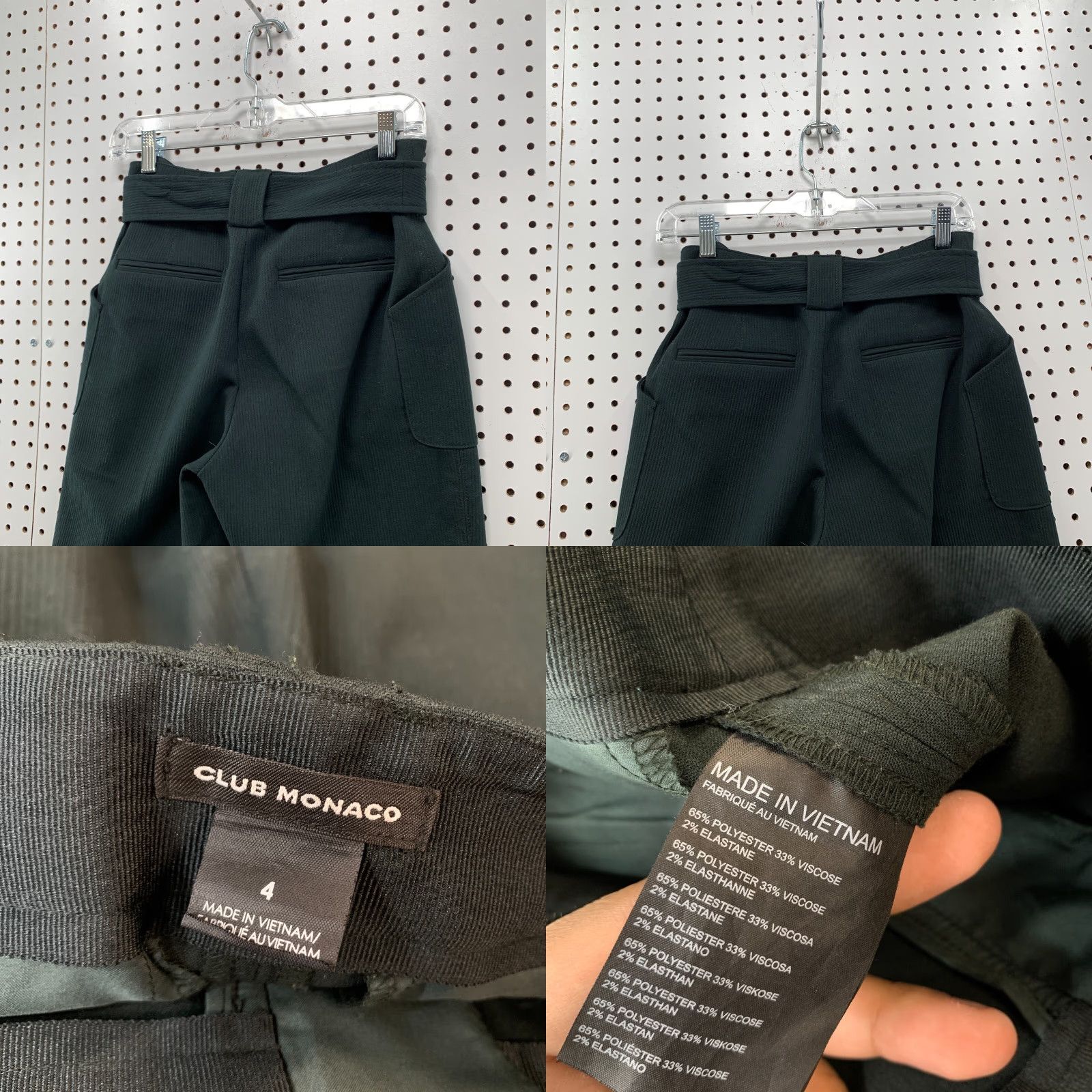 Club Monaco VINTAGE Club Monaco Tie Waist Pants Womens Size 6 Dark Green 28x29 Size 28" / US 6 / IT 42 - 9 Thumbnail