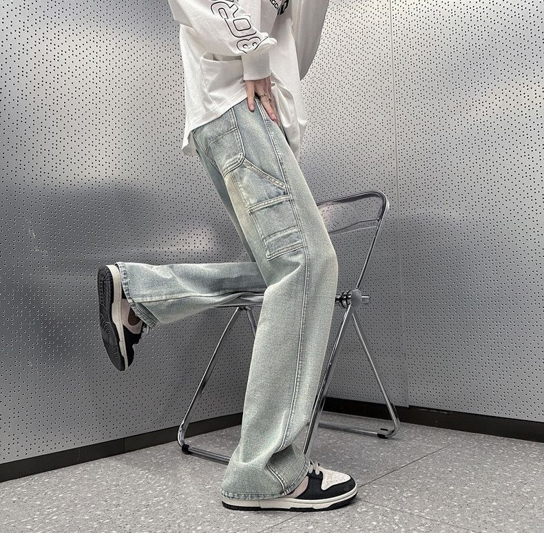 Vintage Washed Carpenter Jeans Straight Tube 🆙A001