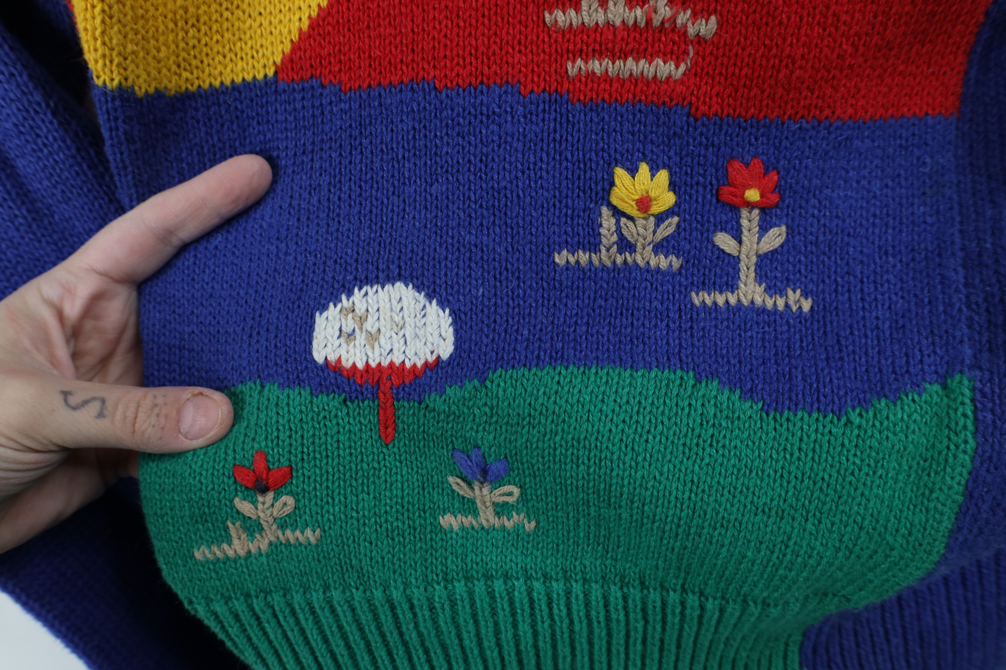 Vintage Vintage 90s Streetwear Golf All Over Print Cardigan Sweater Size L / US 10 / IT 46 - 8 Thumbnail