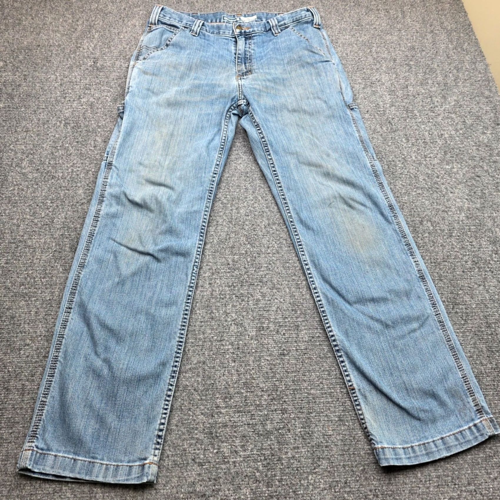 Carhartt Carhartt Relaxed Fit Jeans Mens Blue Light Wash 32x30 Utility Carpenter Denim 2021 Size US 32 / EU 48 - 2 Thumbnail