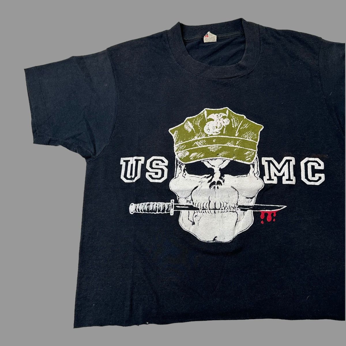 Vintage Vintage 1980s military skull tshirt Size US M / EU 48-50 / 2 - 2 Thumbnail