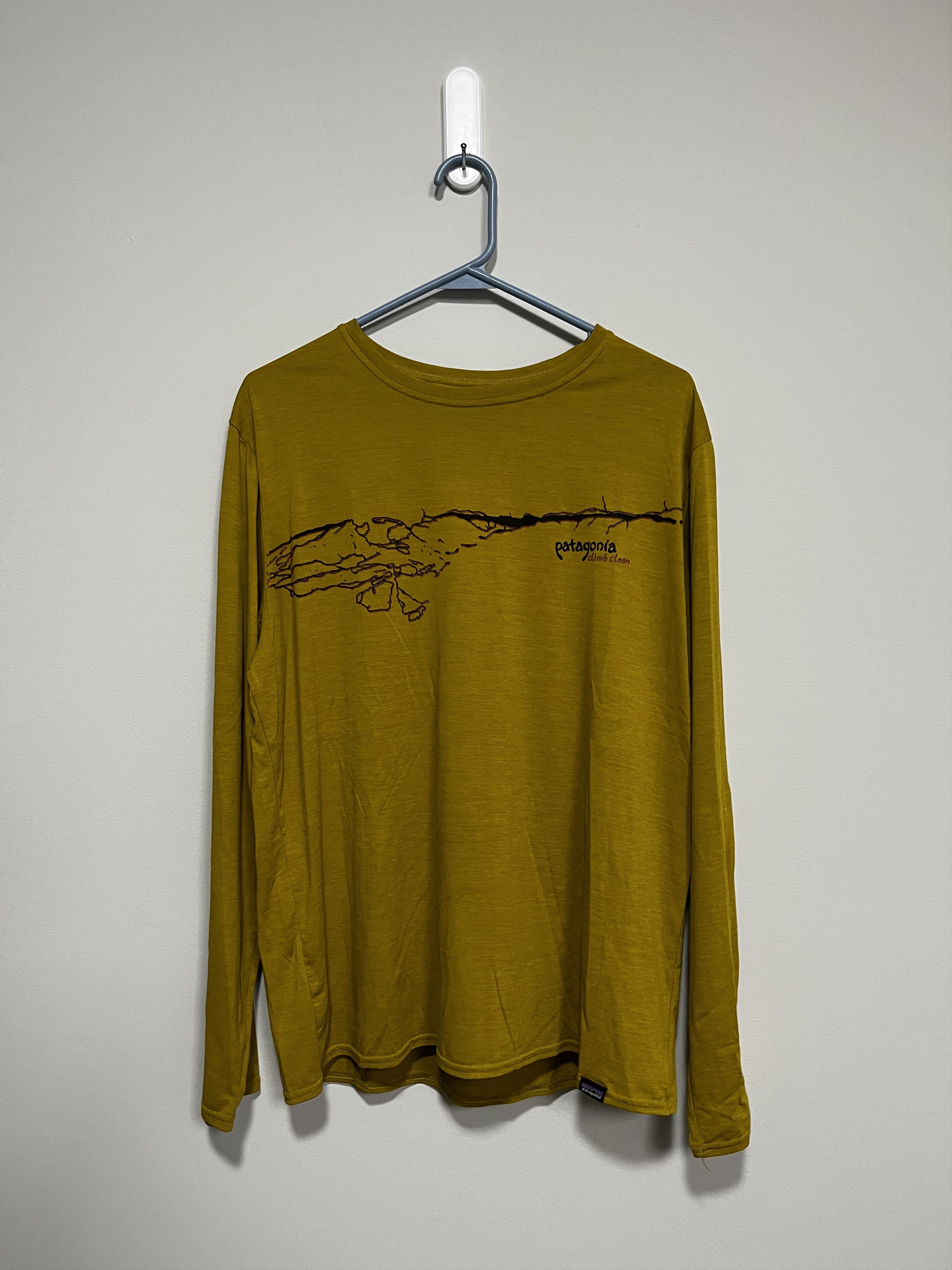 Patagonia patagonia Climb Clean Long Sleeve Mustard Yellow (Size L) Size US L / EU 52-54 / 3 - 1 Thumbnail