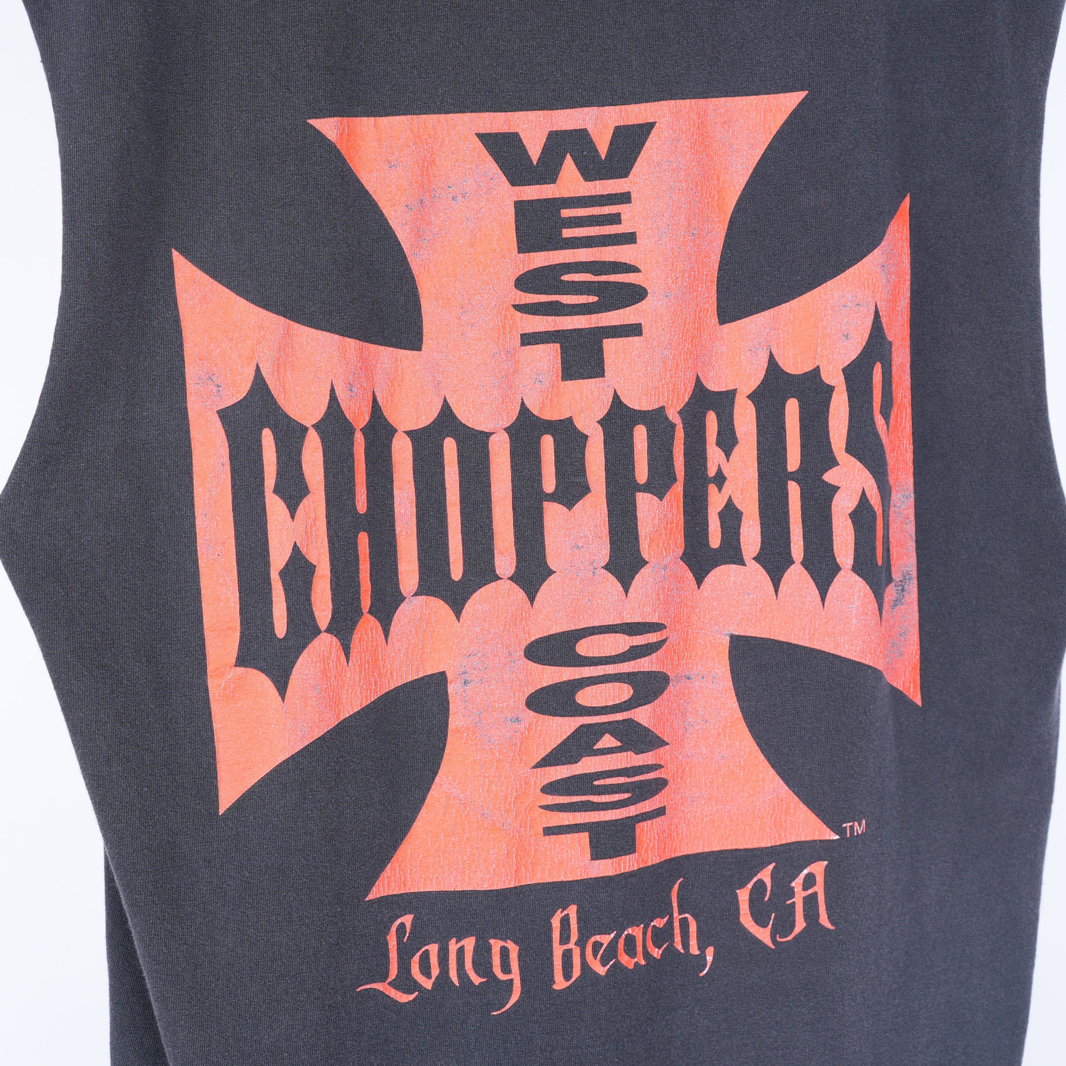 Vintage VINTAGE WEST COAST CHOPPERS CFL RED LOGO CUT OFF Size US XL / EU 56 / 4 - 4 Thumbnail