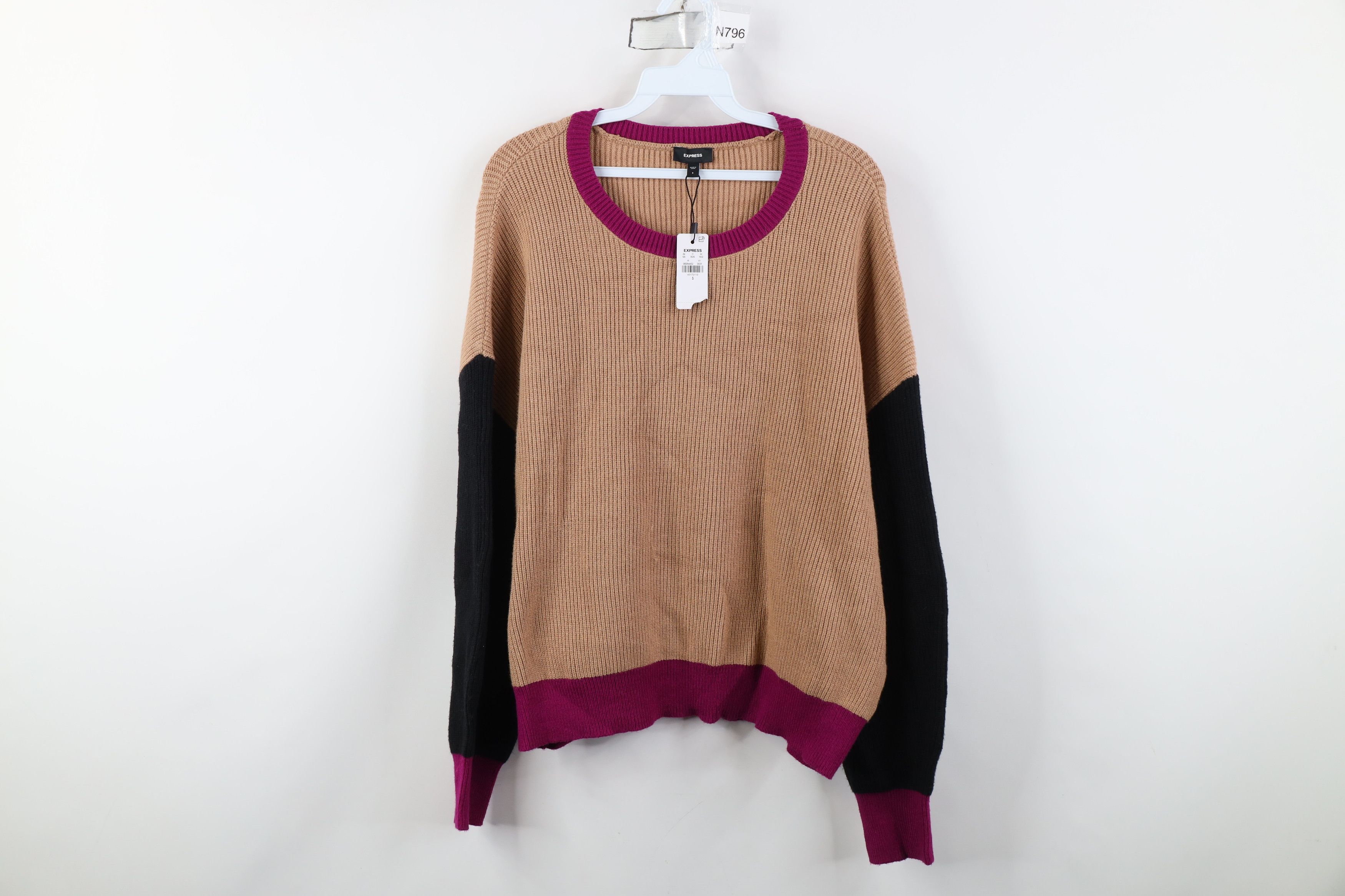 Deadstock Vtg Y2K Express Ribbed Knit Sweater Oversized