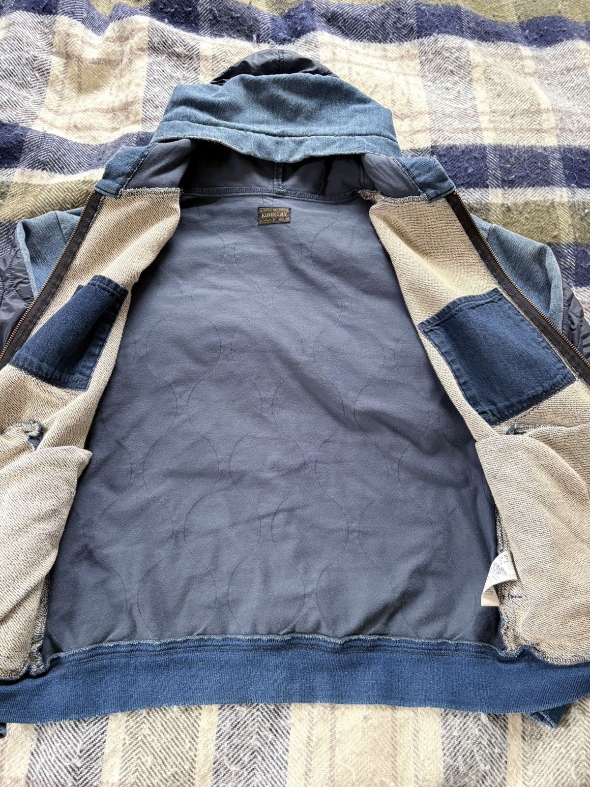 Kapital RARE Kapital Bivouac Zip Quilted Hoodie Size US L / EU 52-54 / 3 - 6 Thumbnail