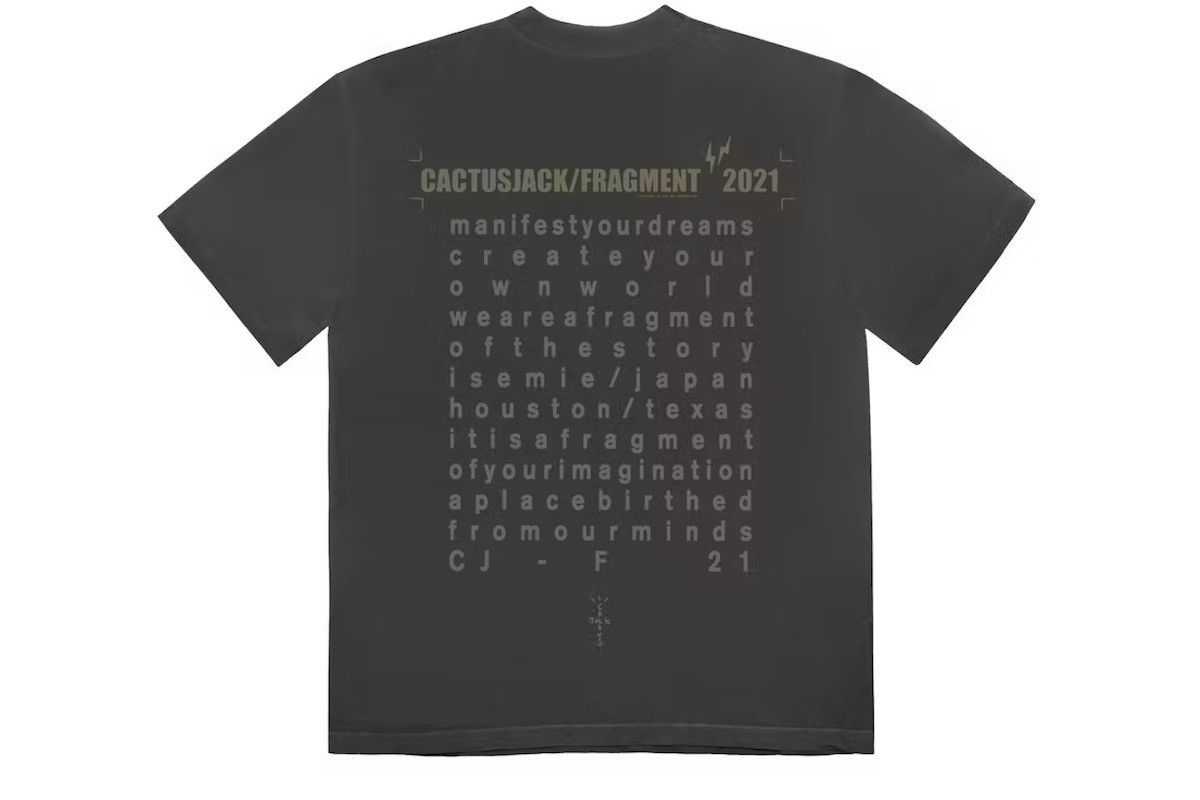 Fragment Design × Travis Scott Cactus jack for Fragment create tee washed Black XL Size US XL / EU 56 / 4 - 2 Thumbnail