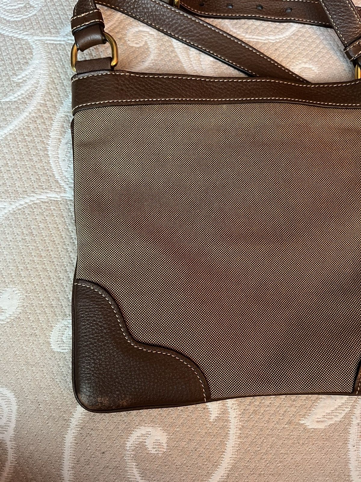 Prada Prada Logo Jacquard Canvas and Leather Messenger Bag Size ONE SIZE - 5 Thumbnail