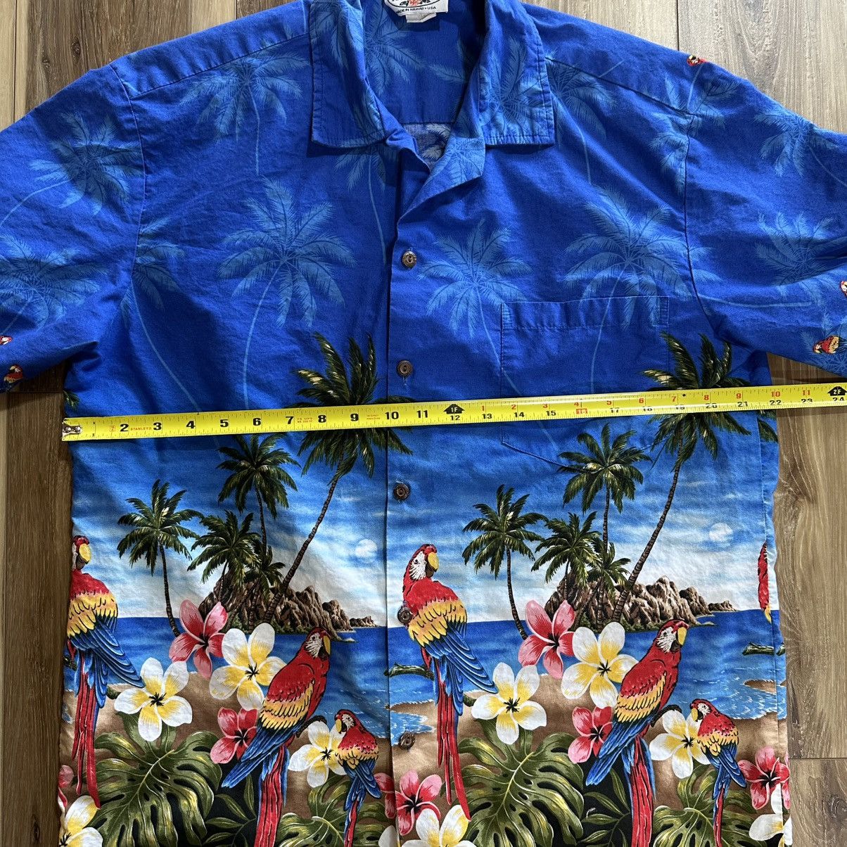Pacific Legend × Vintage Pacific Legend Made in USA 100% Cotton Parrot Hawaiian Shirt Size US L / EU 52-54 / 3 - 5 Thumbnail