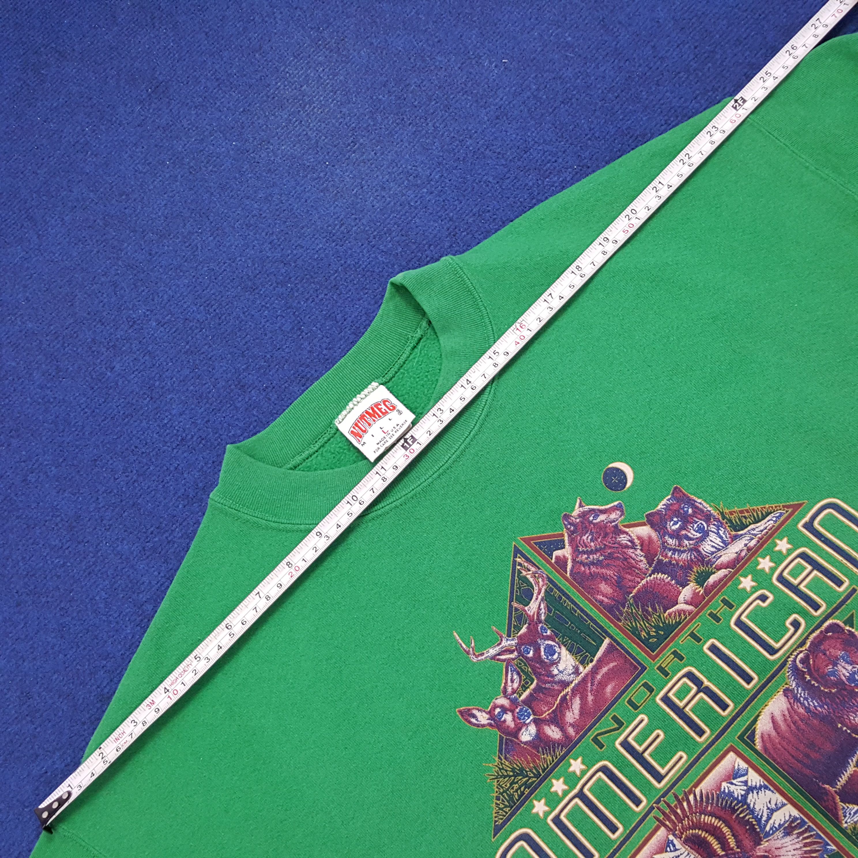 Nutmeg × Vintage Vintage 90s North American Wildlife Printed Sweatshirts Size US L / EU 52-54 / 3 - 8 Thumbnail
