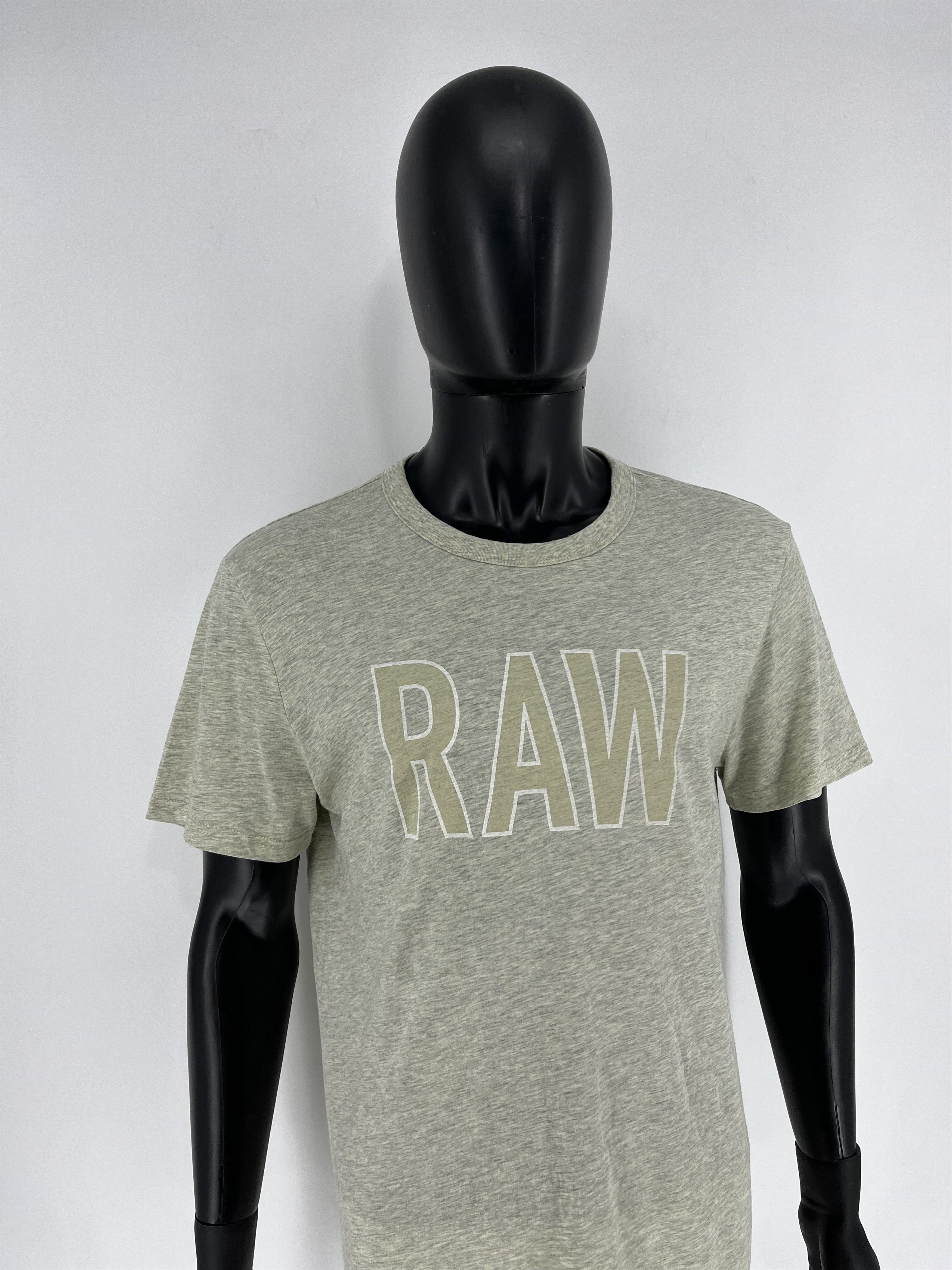 G-Star Vintage G-Star Raw T-Shirt Grey Big Centre Logo Size L Size US L / EU 52-54 / 3 - 3 Thumbnail