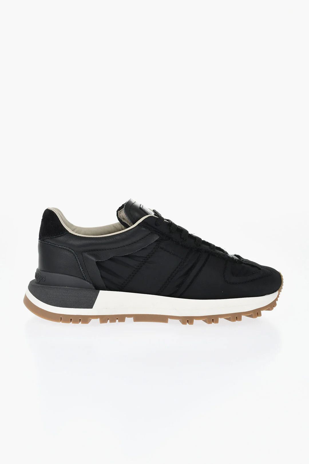 Maison Margiela og1mm0426 Lace-Up Nylon Sneakers in Black Size US 7 / IT 37 - 1 Thumbnail