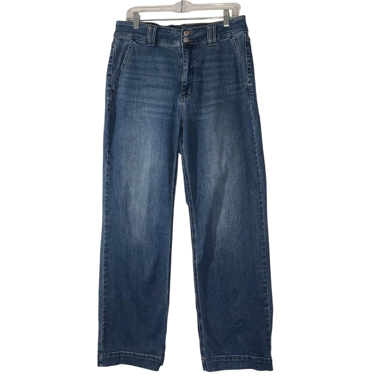 Judy Blue Judy Blue Double Button High Rise Wide Leg Jeans 16W X 30 Size 34" / US 12 / IT 48 - 4 Thumbnail