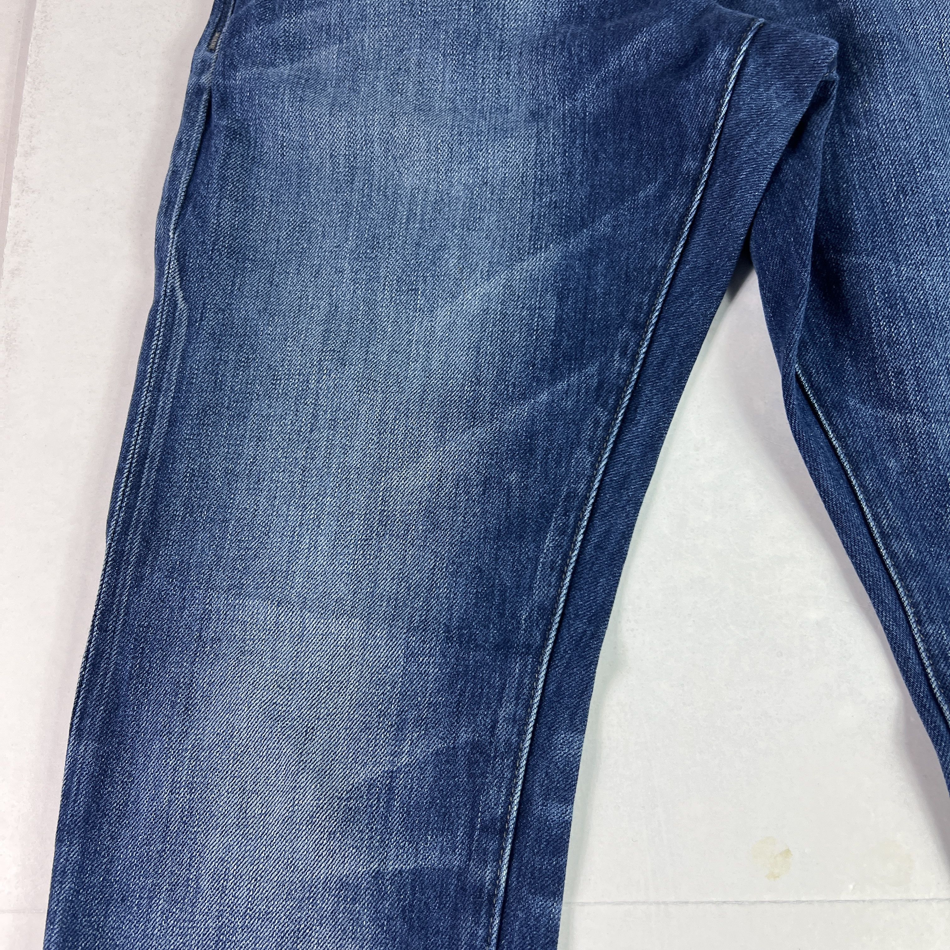 Superdry Super Dry Jean Loose Taper Biker Dark Blue Cotton Denim Size US 31 - 6 Thumbnail