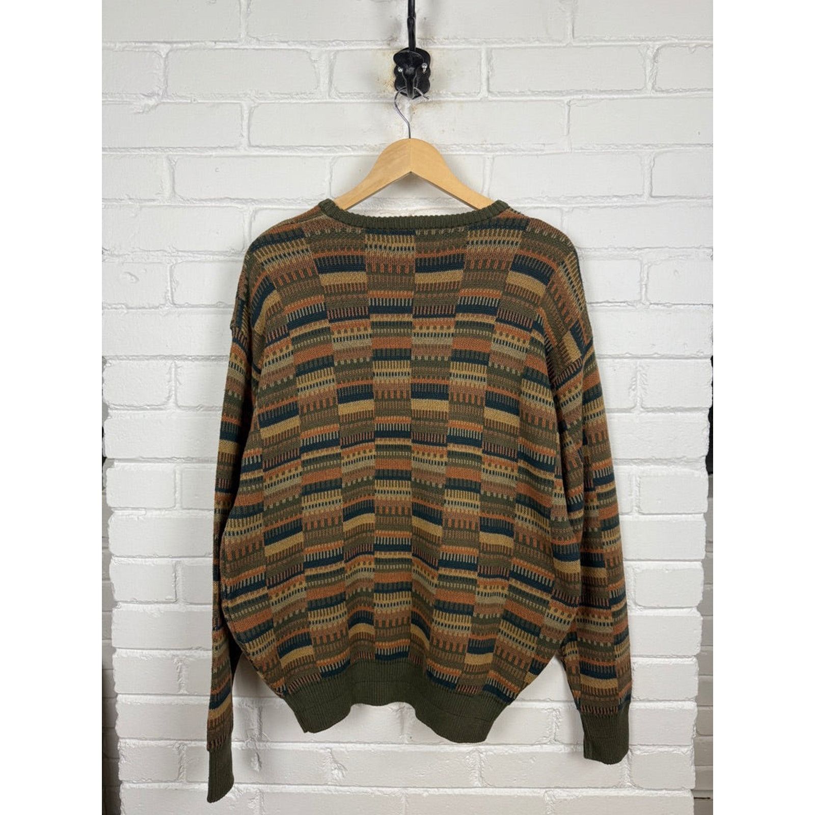 Vintage Vintage 90s Woods & Gray Russet Block Knit Sweatshirt L Size US L / EU 52-54 / 3 - 2 Thumbnail