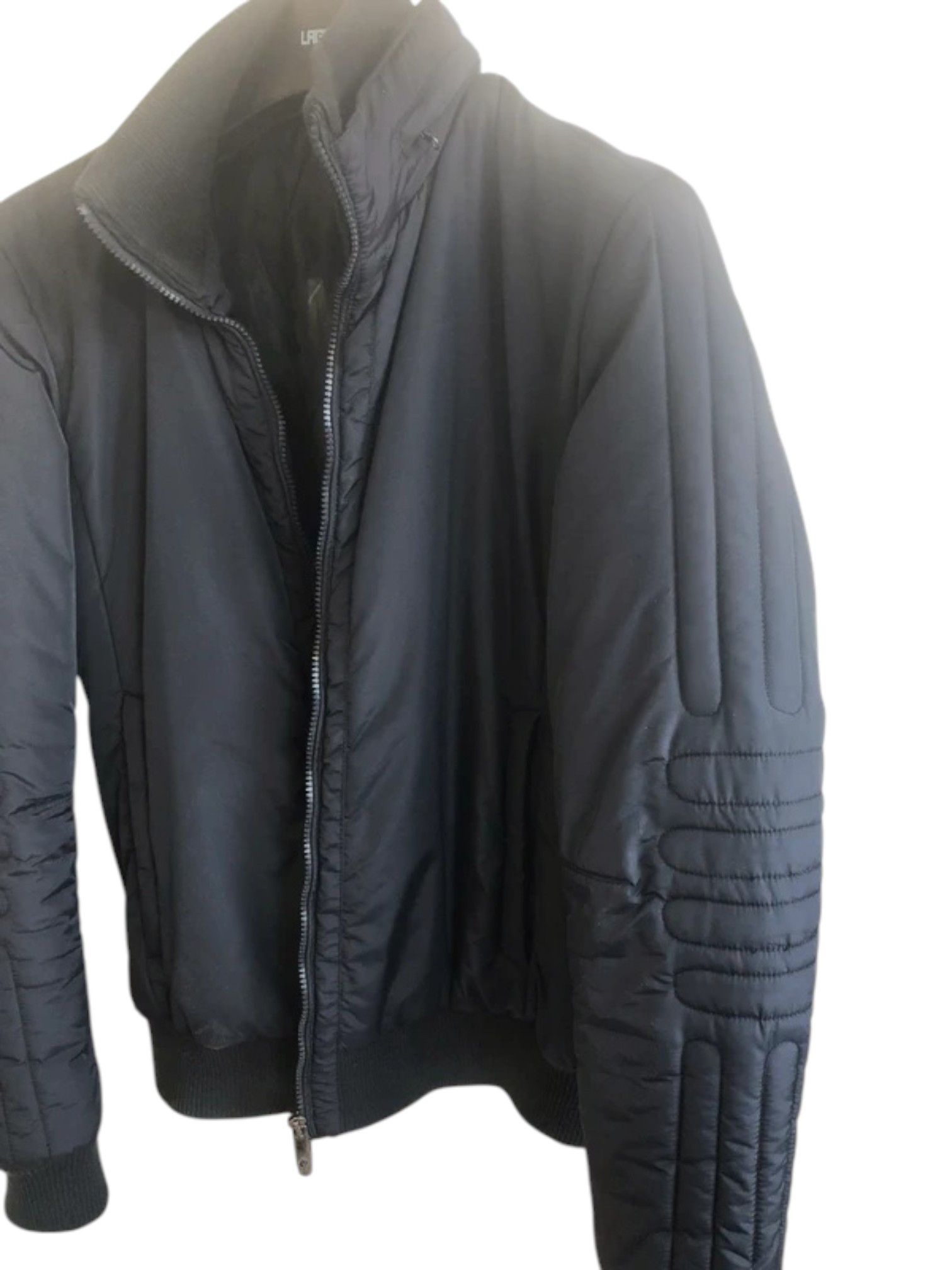 Dirk Bikkembergs Bikkembergs Padded Moto Bomber Jacket – Black Size US L / EU 52-54 / 3 - 5 Thumbnail
