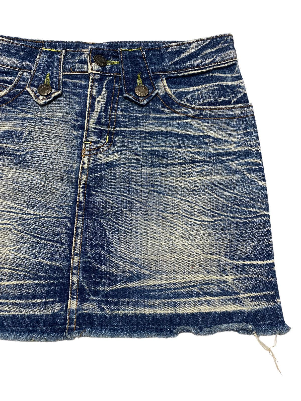 Vintage 2000s G.O.A - Washed Mini Skrit Denim Size 26" / US 2 / IT 38 - 4 Thumbnail