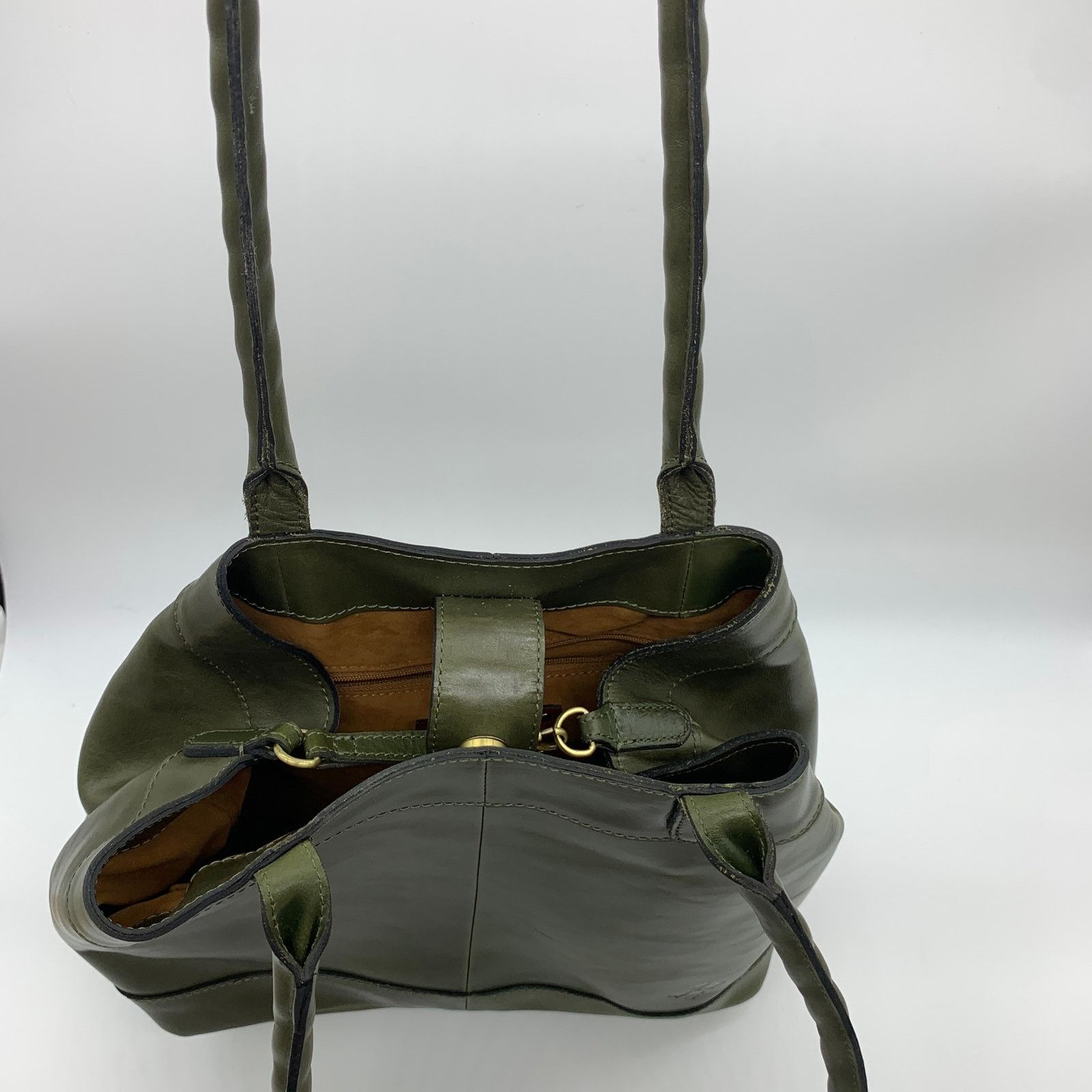 Other Patricia Nash Convertible Leather Mallory Tote Soft Olive Size ONE SIZE - 3 Thumbnail