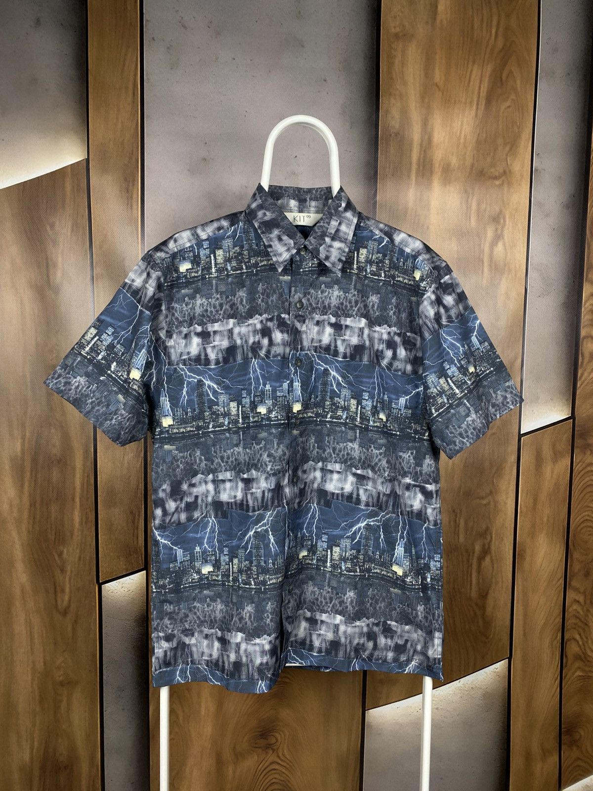 Vintage 🌃Vintage Shirt Short Sleeve KIT Overprint Oversized Fit Tee🌃 Size US M / EU 48-50 / 2 - 1 Thumbnail
